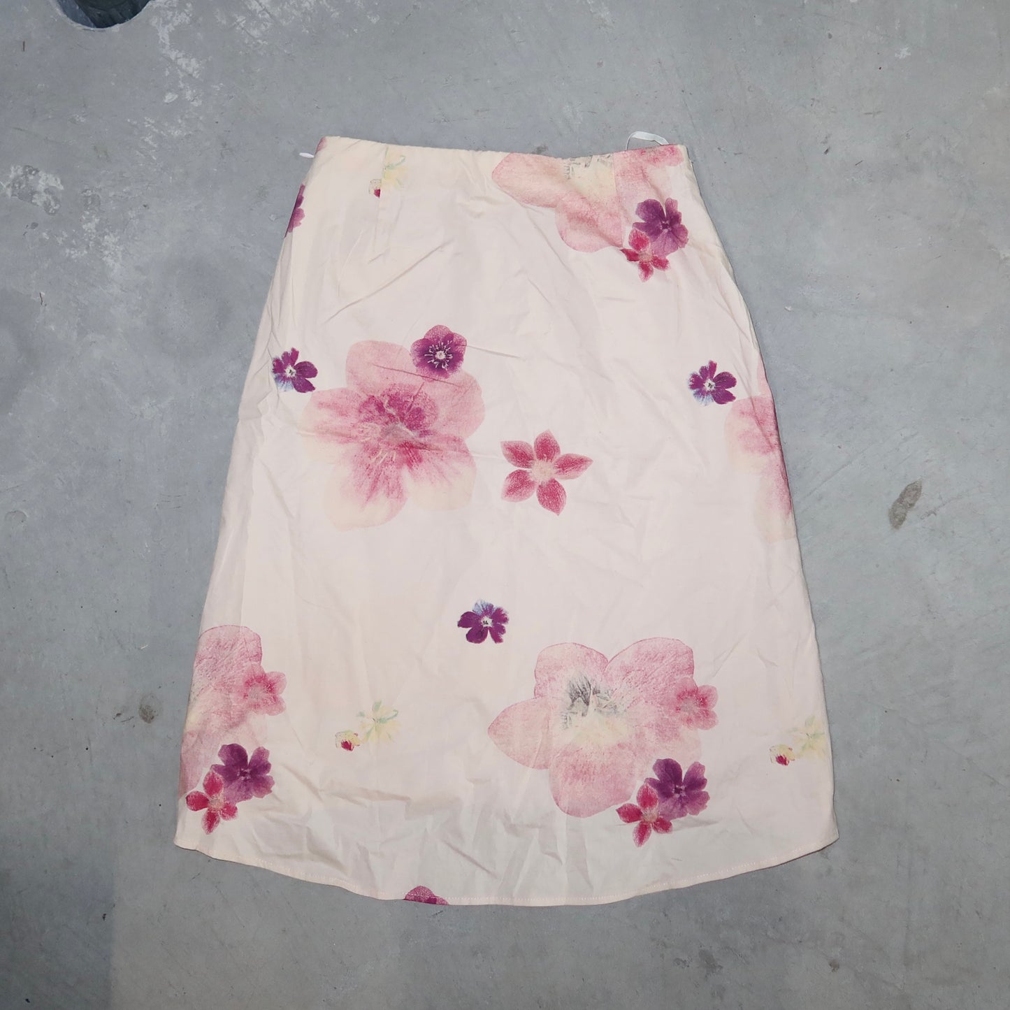 DKNY Flower Print Midi Skirt