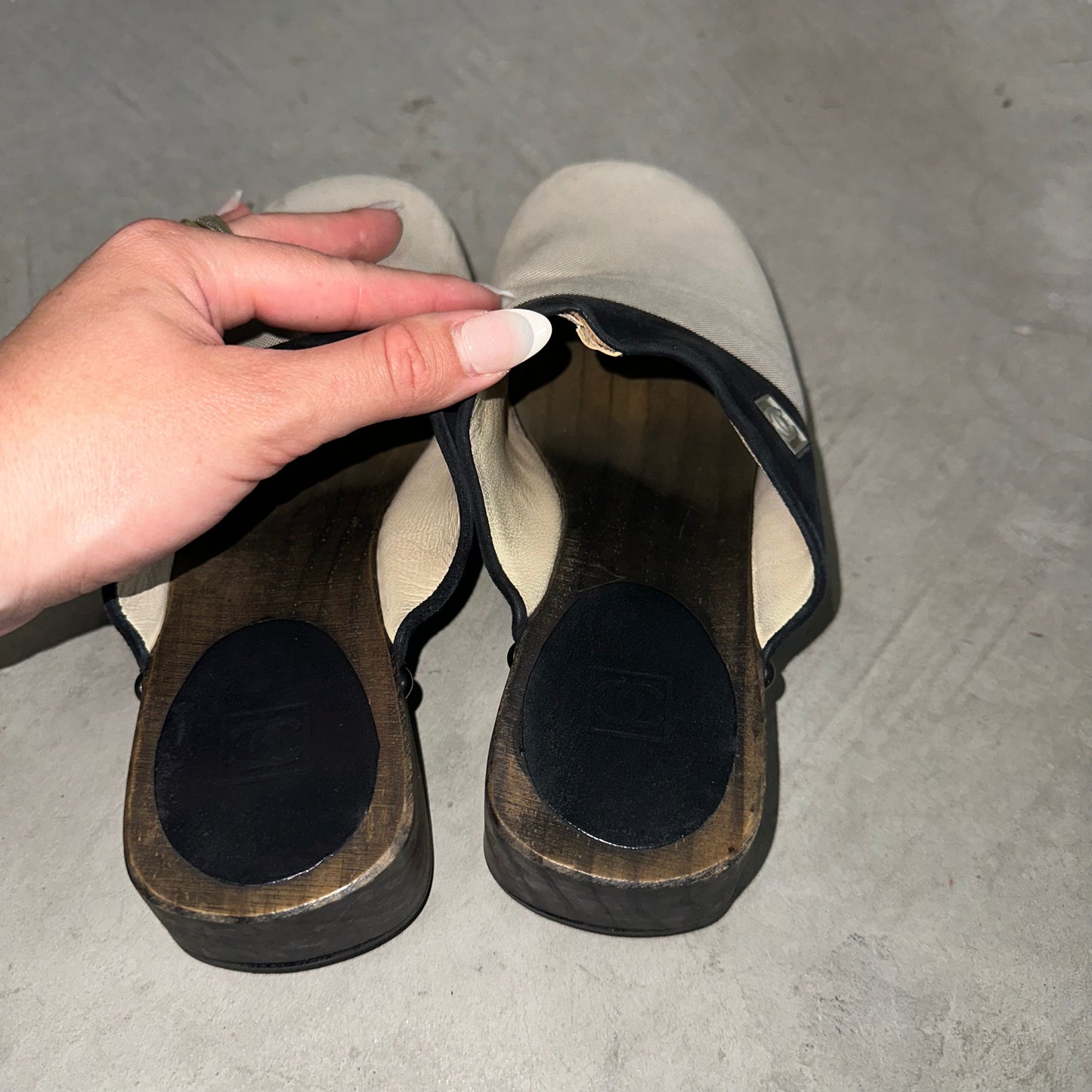 Chanel Two Tone Clogs (37)