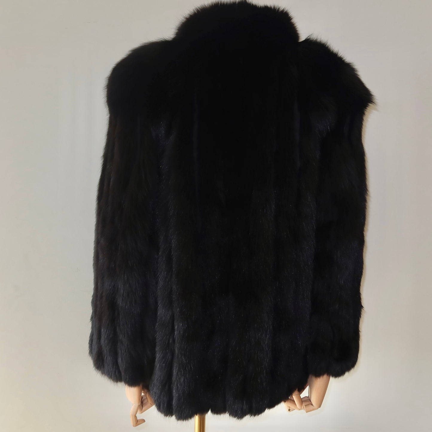 Vintage Black Fox Fur Coat