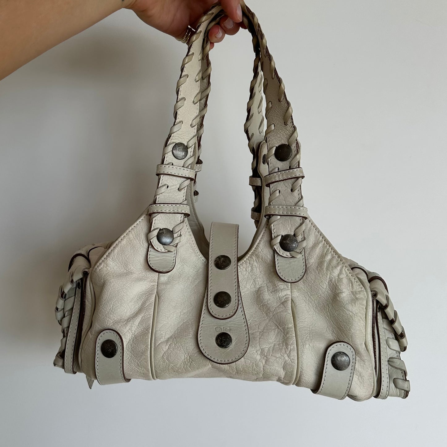 Chloé White Leather Silverado