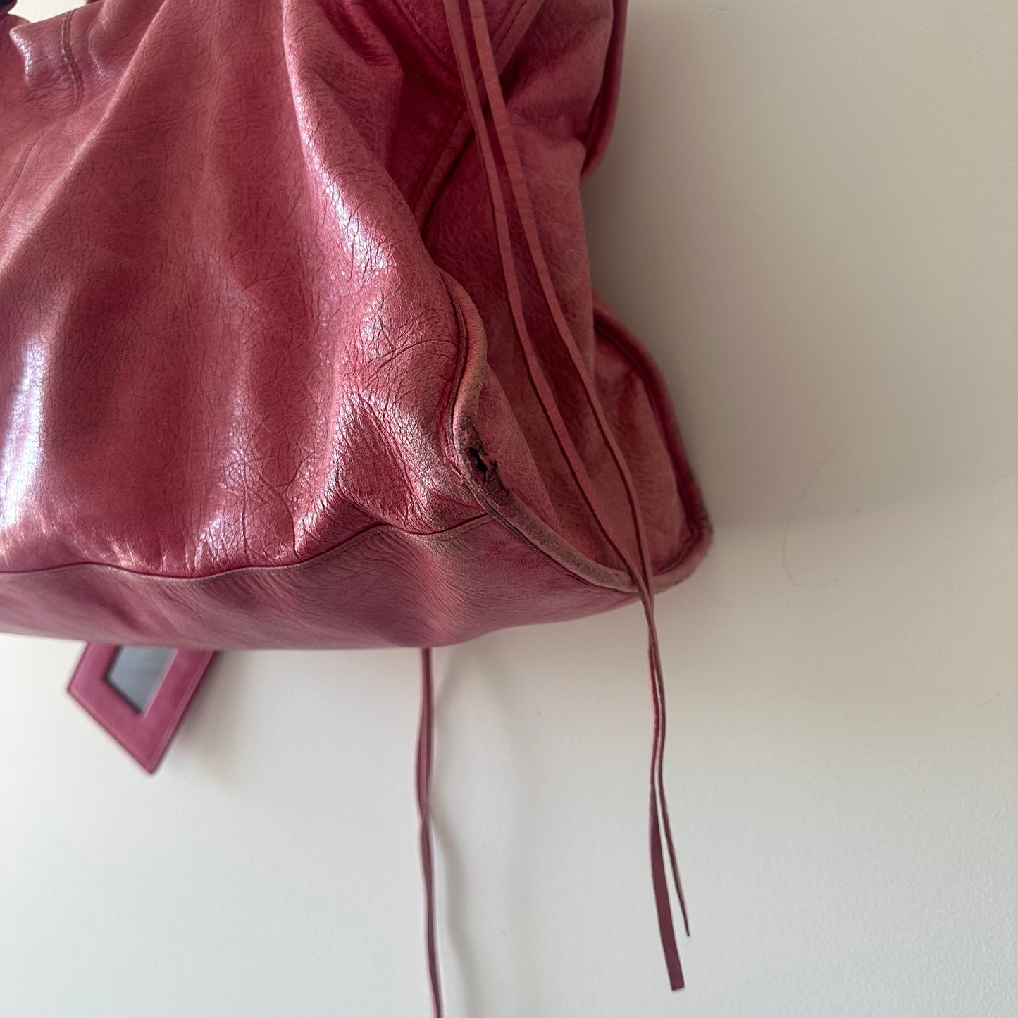 Balenciaga ‘Sunday’ Oversized Motorcycle Bag in Hot Pink