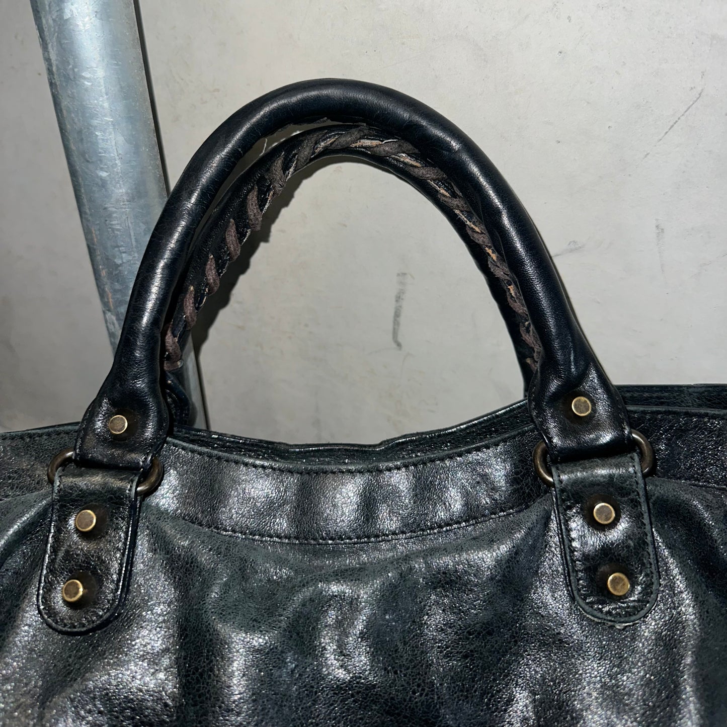 Balenciaga Black Motorcycle/City 2WAY Bag
