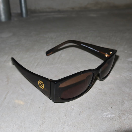 Gucci Brown Sunglasses with Gold GG Logo
