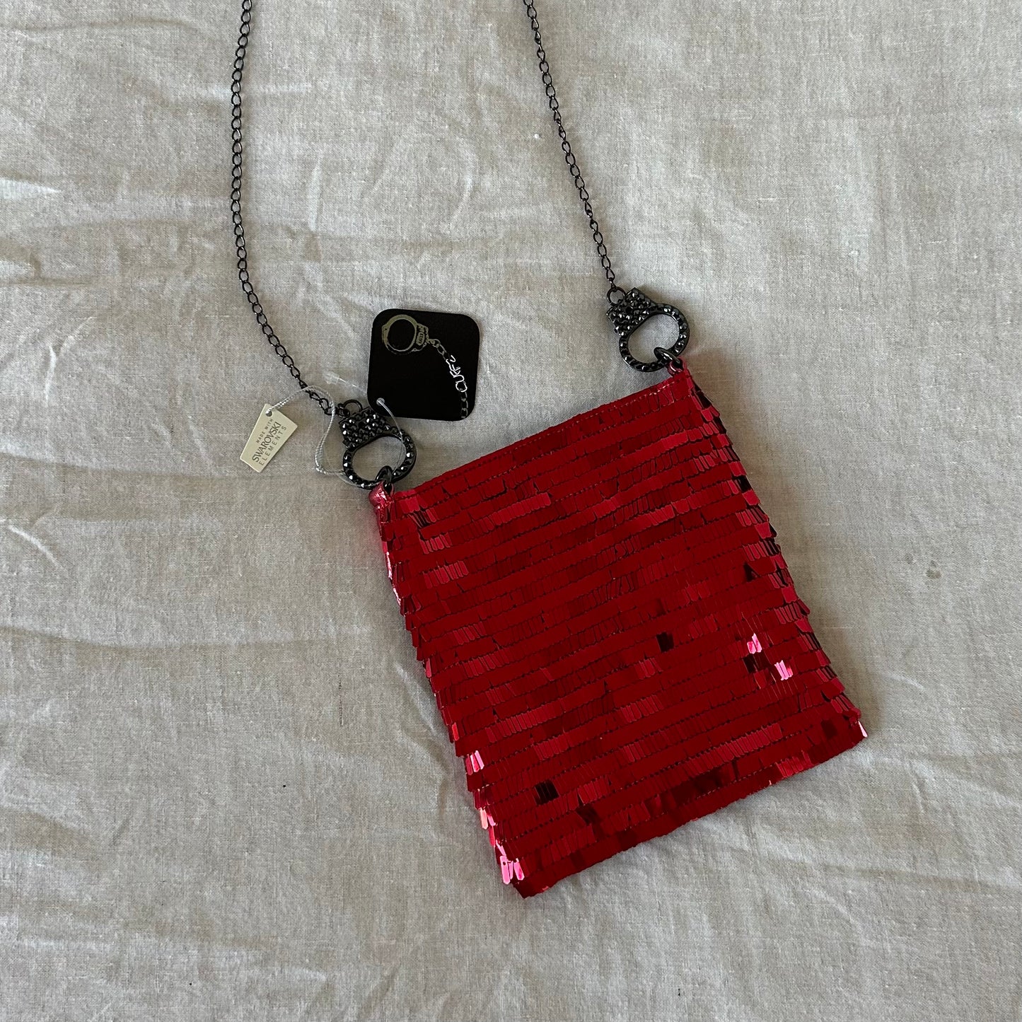 Cuffz BNWT Red Sequin Mini Crossbody Bag