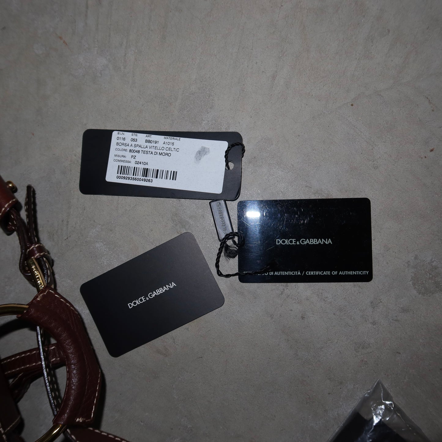 Dolce & Gabbana Brown Leather Flap Front Bag