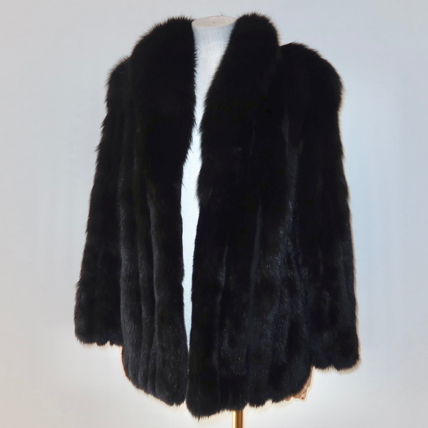 Vintage Black Fox Fur Coat
