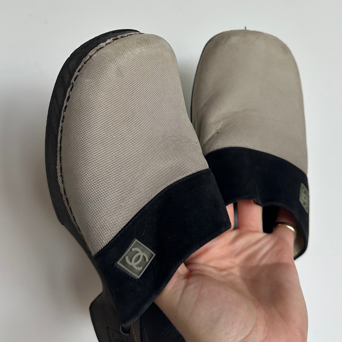 Chanel Two Tone Clogs (37)