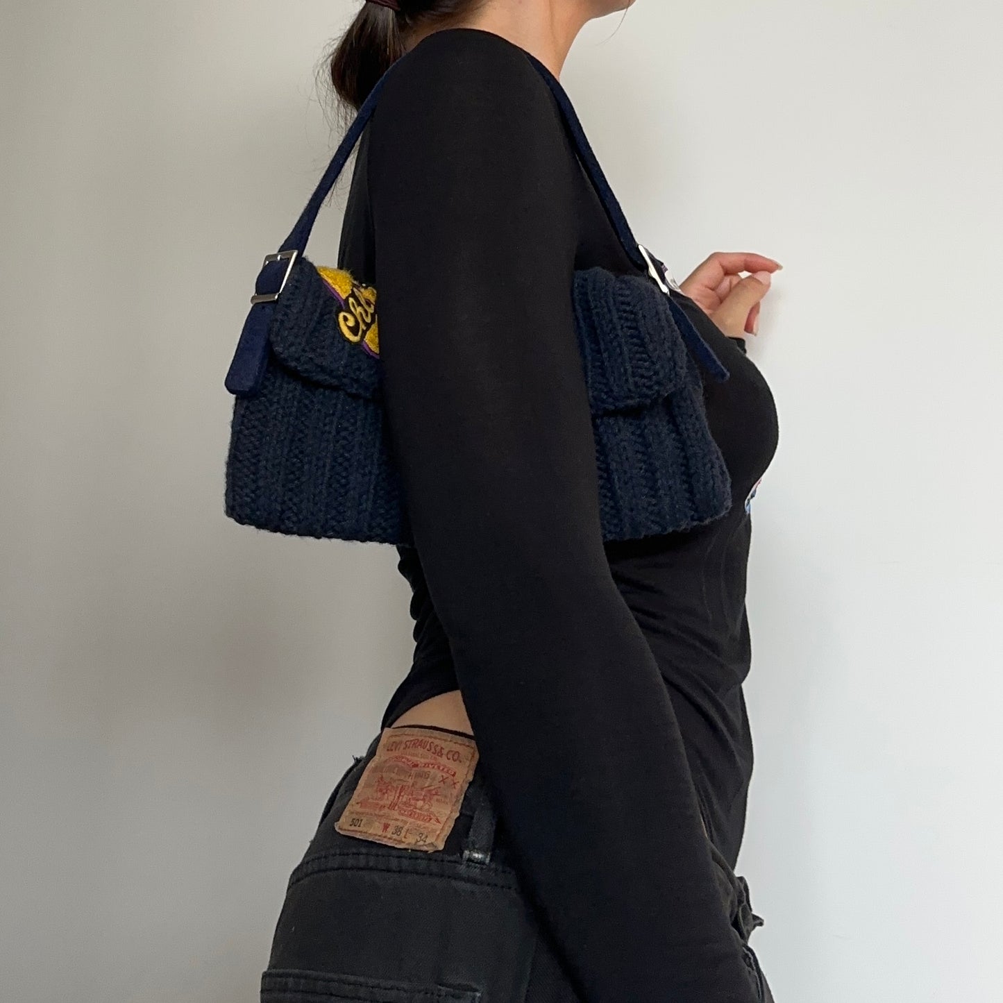 Chloé AW2001 Varsity Patch Knitted Bag