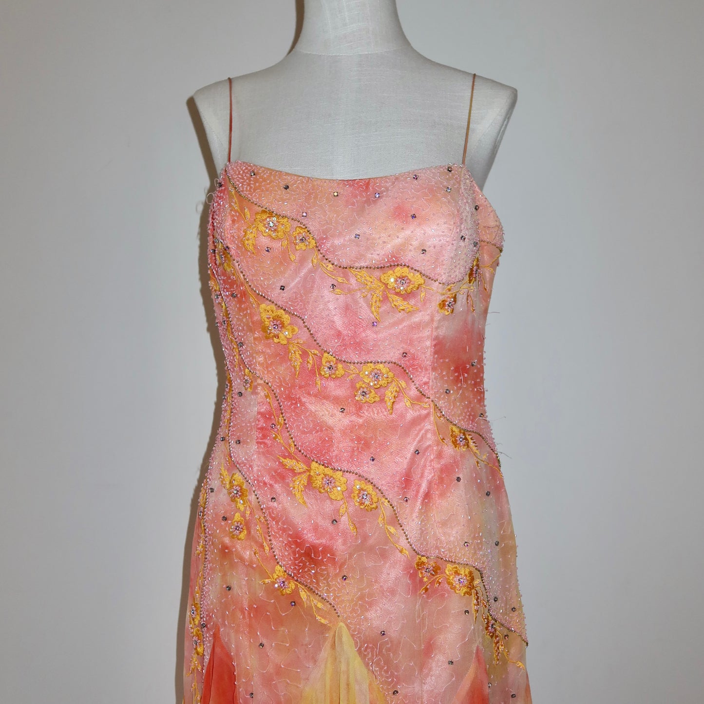 YVE London Beaded Silk Dress