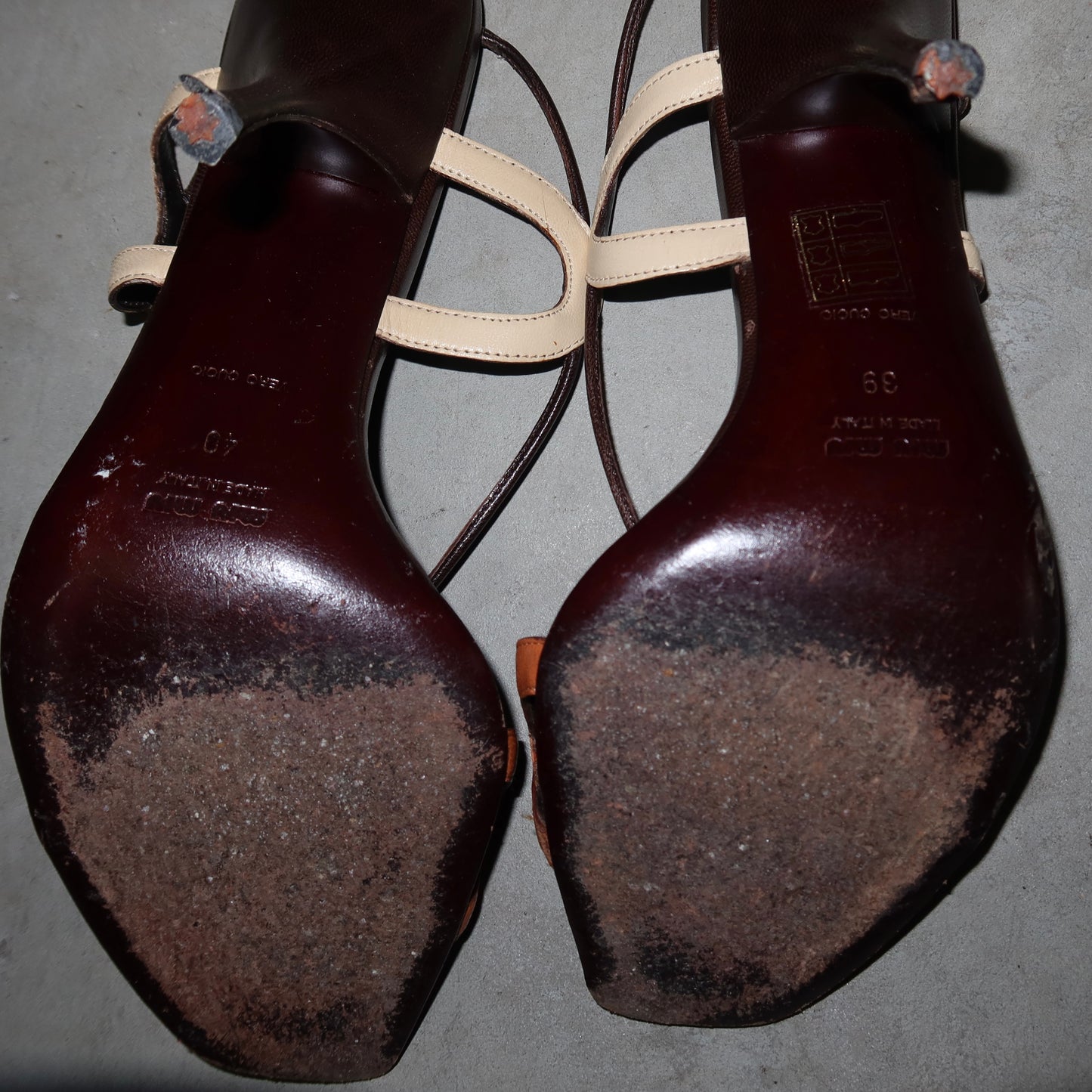 Miu Miu Leather Heels (R39, L40)