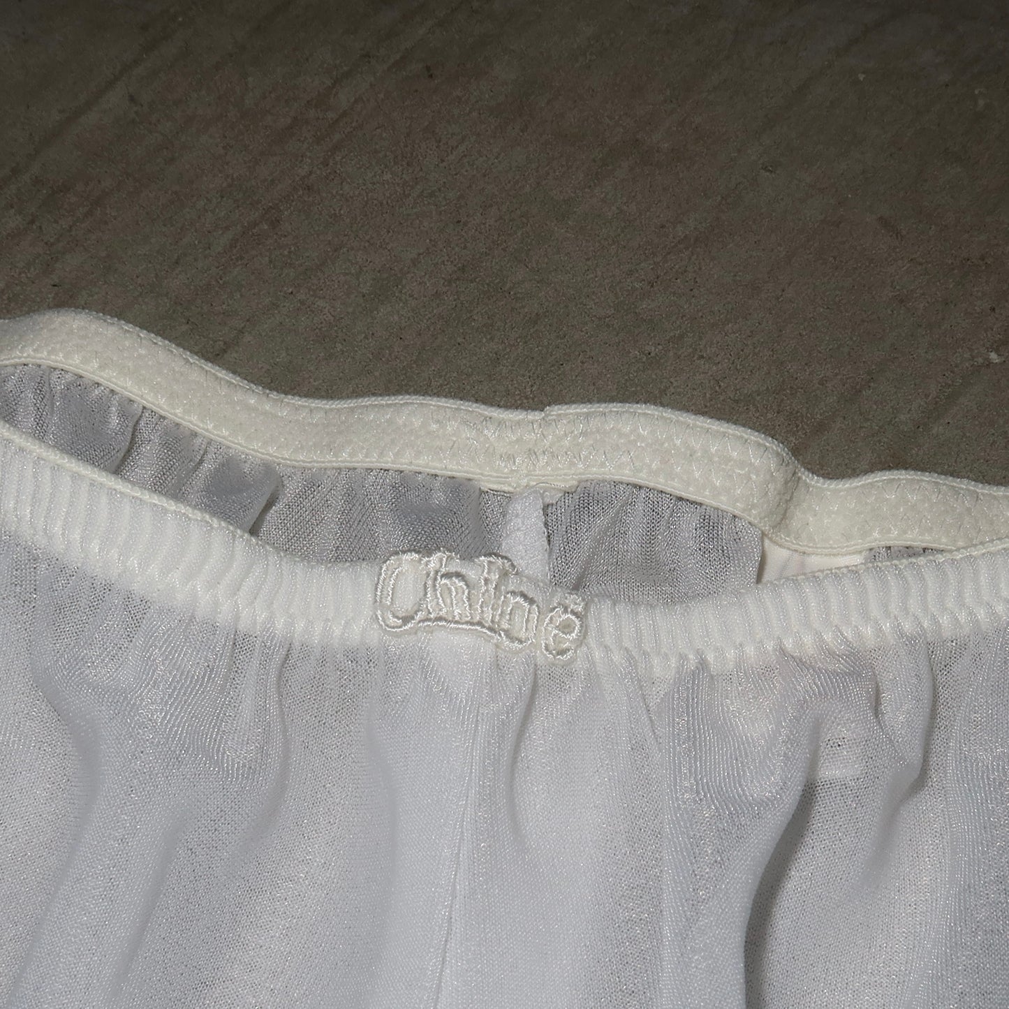 Chloé White Lace Lingerie Shorts