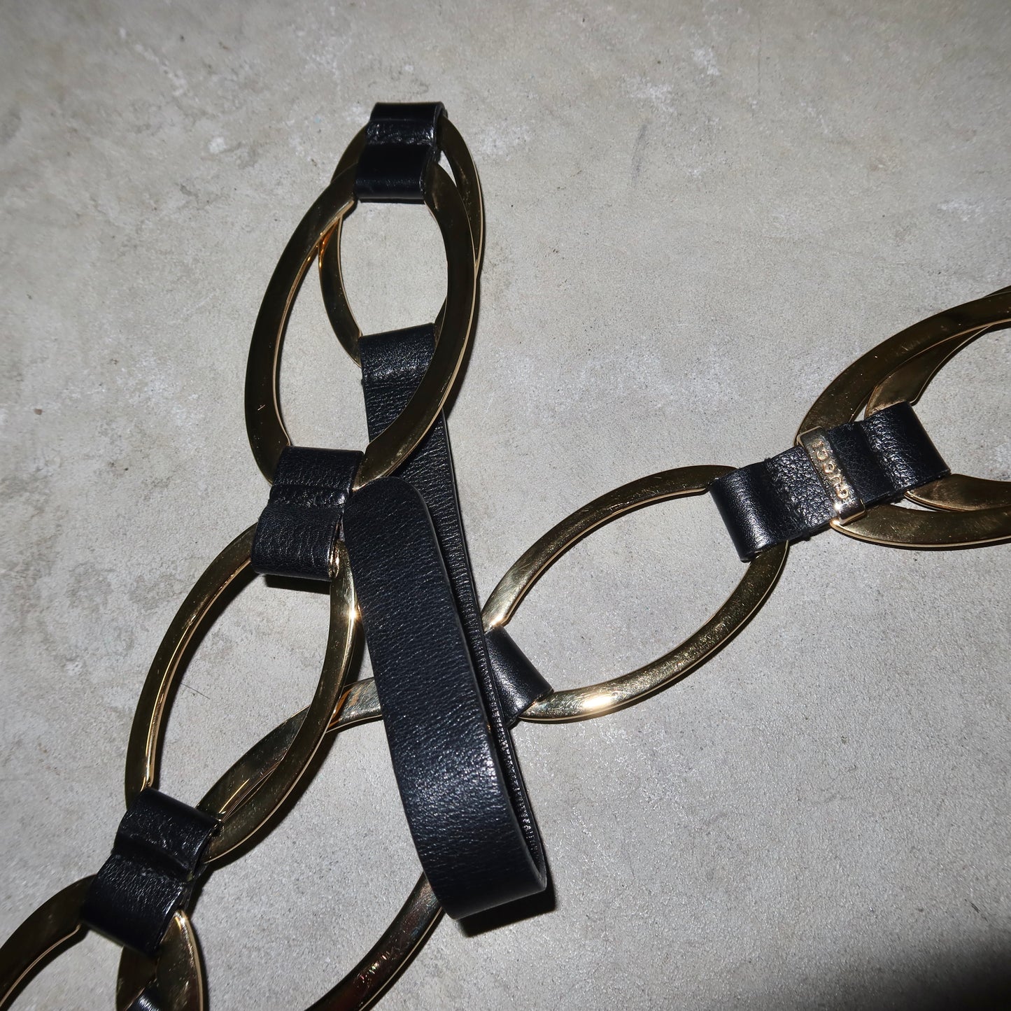 Gucci by Tom Ford Gold Tone Ring Belt
