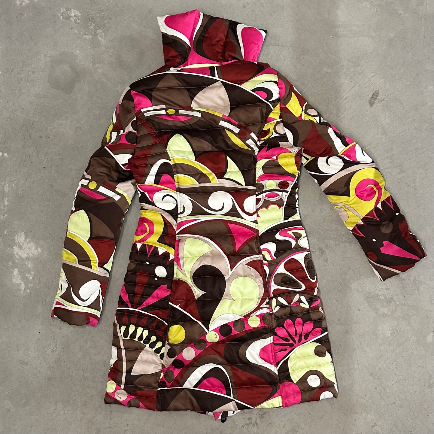 Emilio Pucci Printed Long Puffer Jacket
