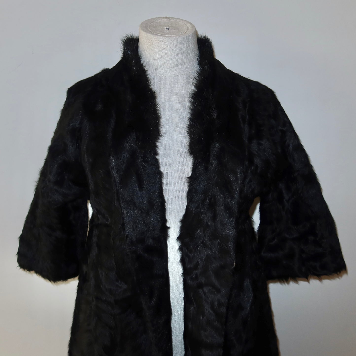 Marni Muskrat and Lamb 1/2 Sleeve Fur Coat