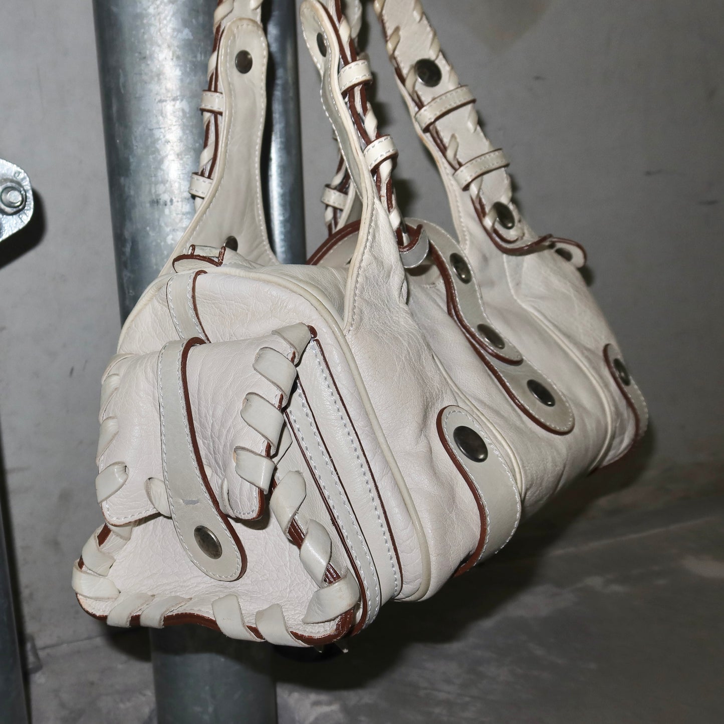 Chloé White Leather Silverado