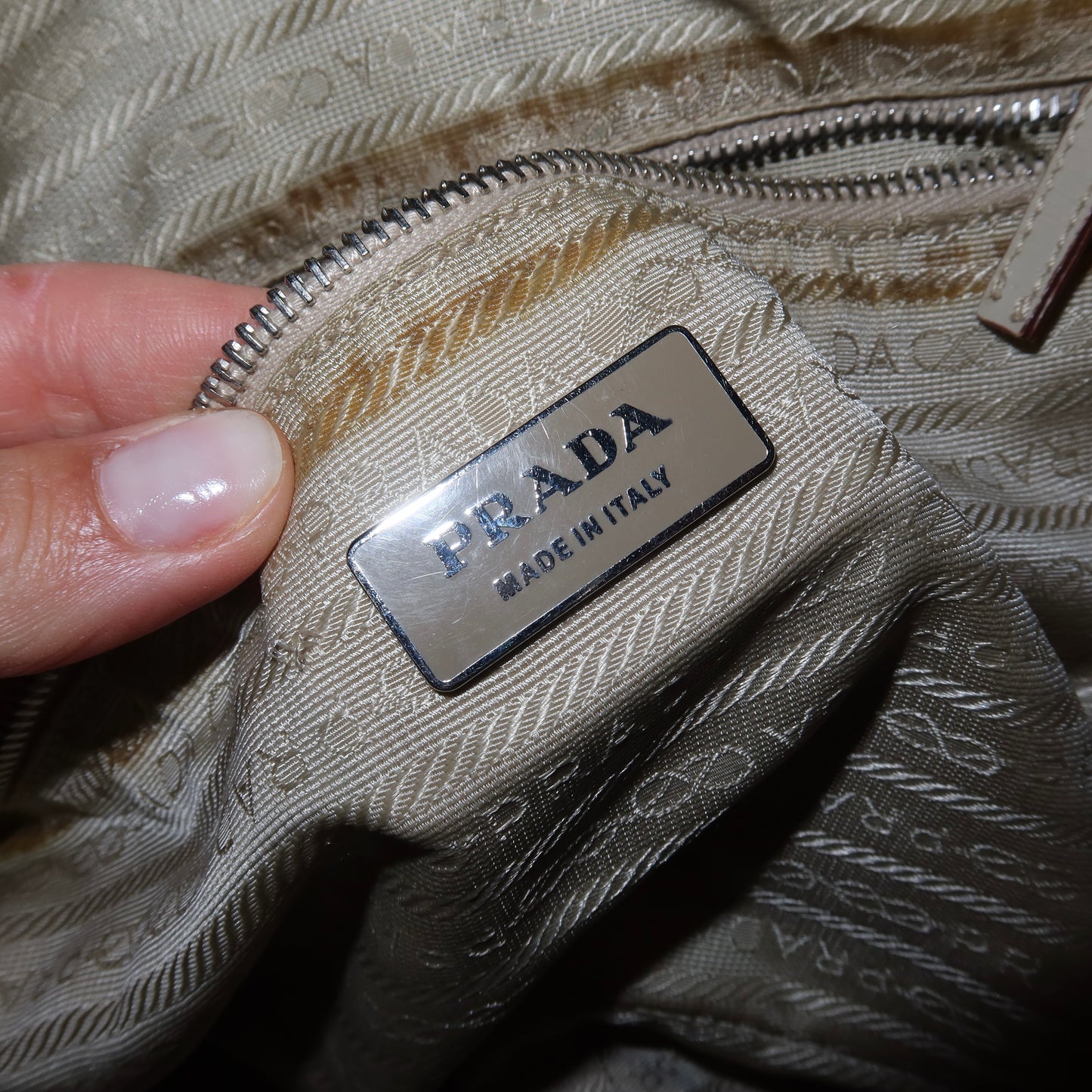 Prada Brown Leather Bowling Bag