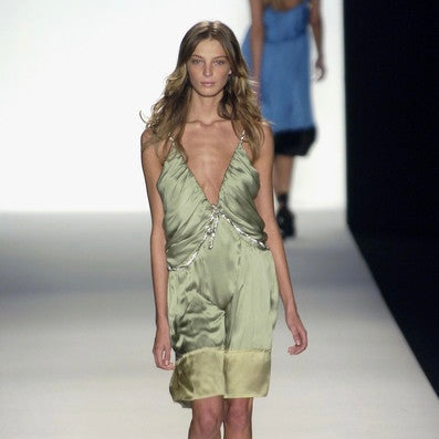 Chloé SS2005 Green Silk Beaded Dress
