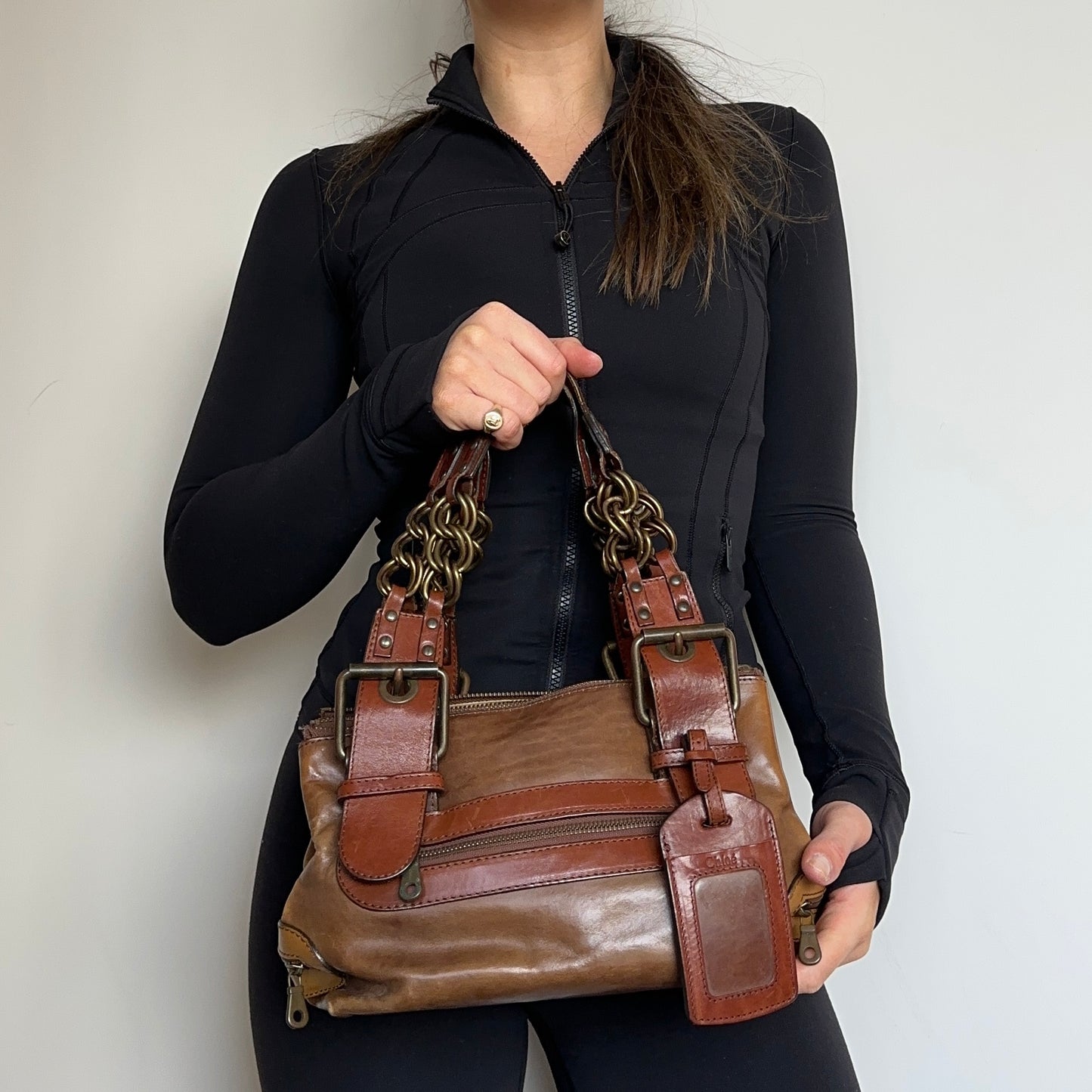 Chloé AW2003 Brown Chain Handle Camera Bag