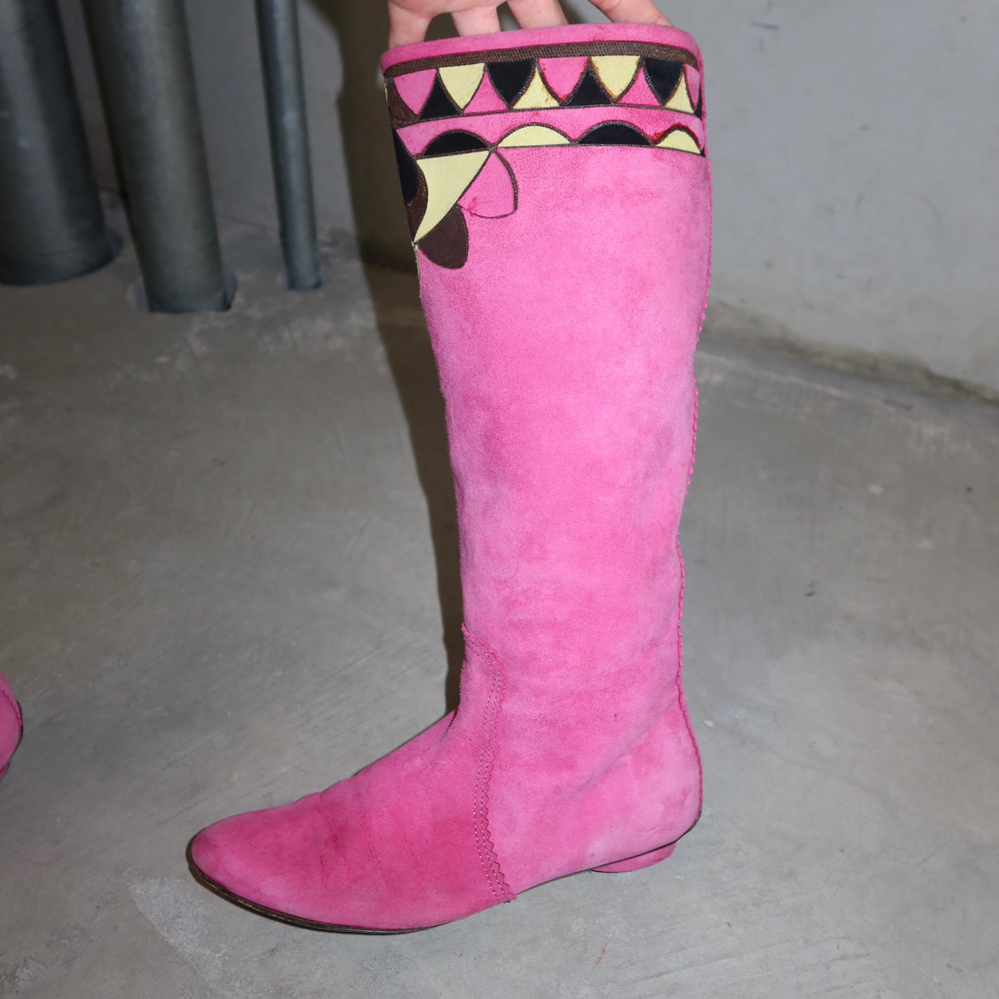 Emilio Pucci Pink Suede Boots (38)