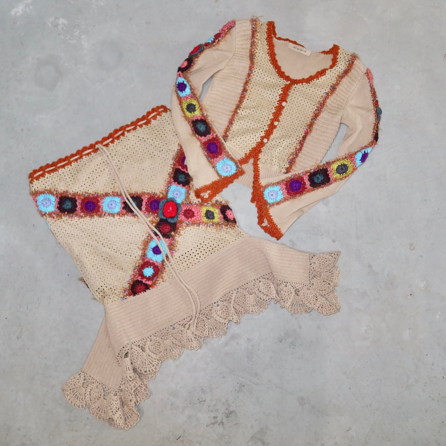 See By Chloé Crotchet & Suede Set