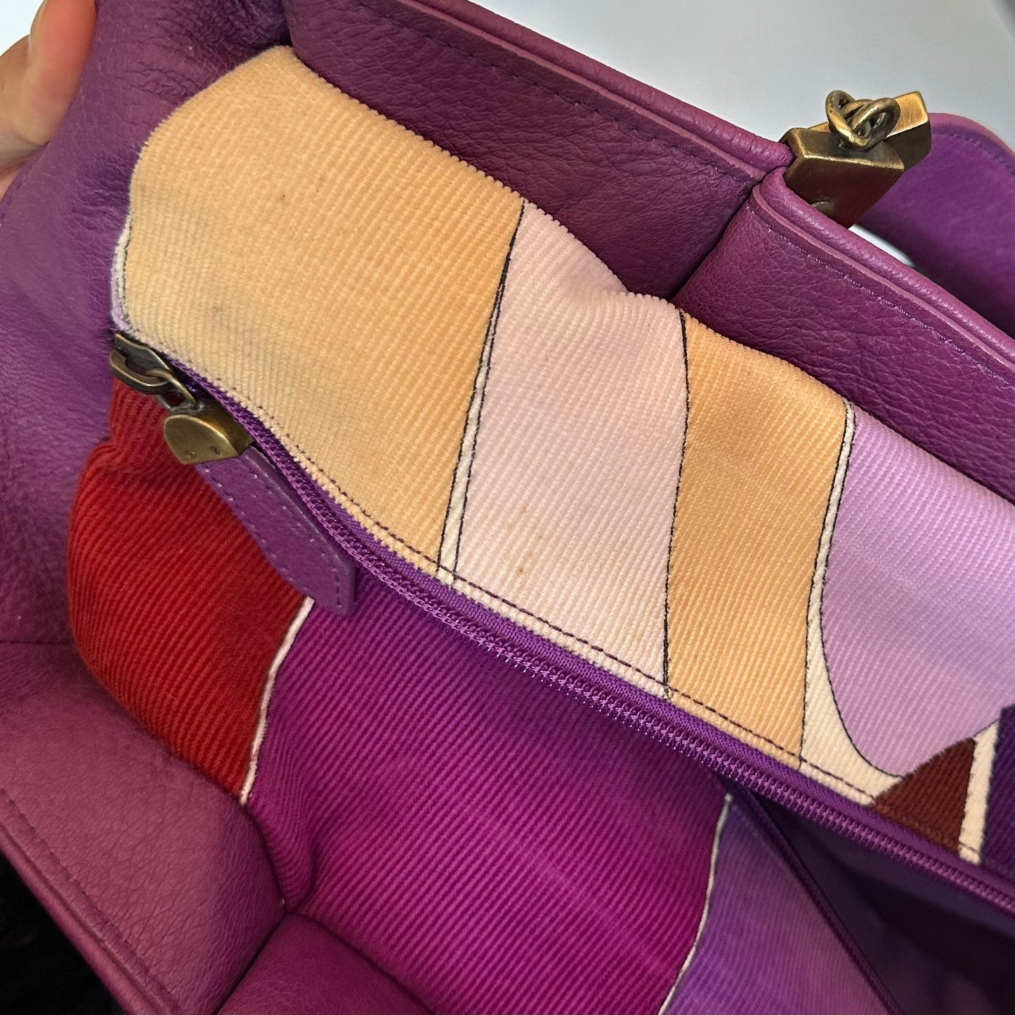 Emilio Pucci XL Corduroy Tote