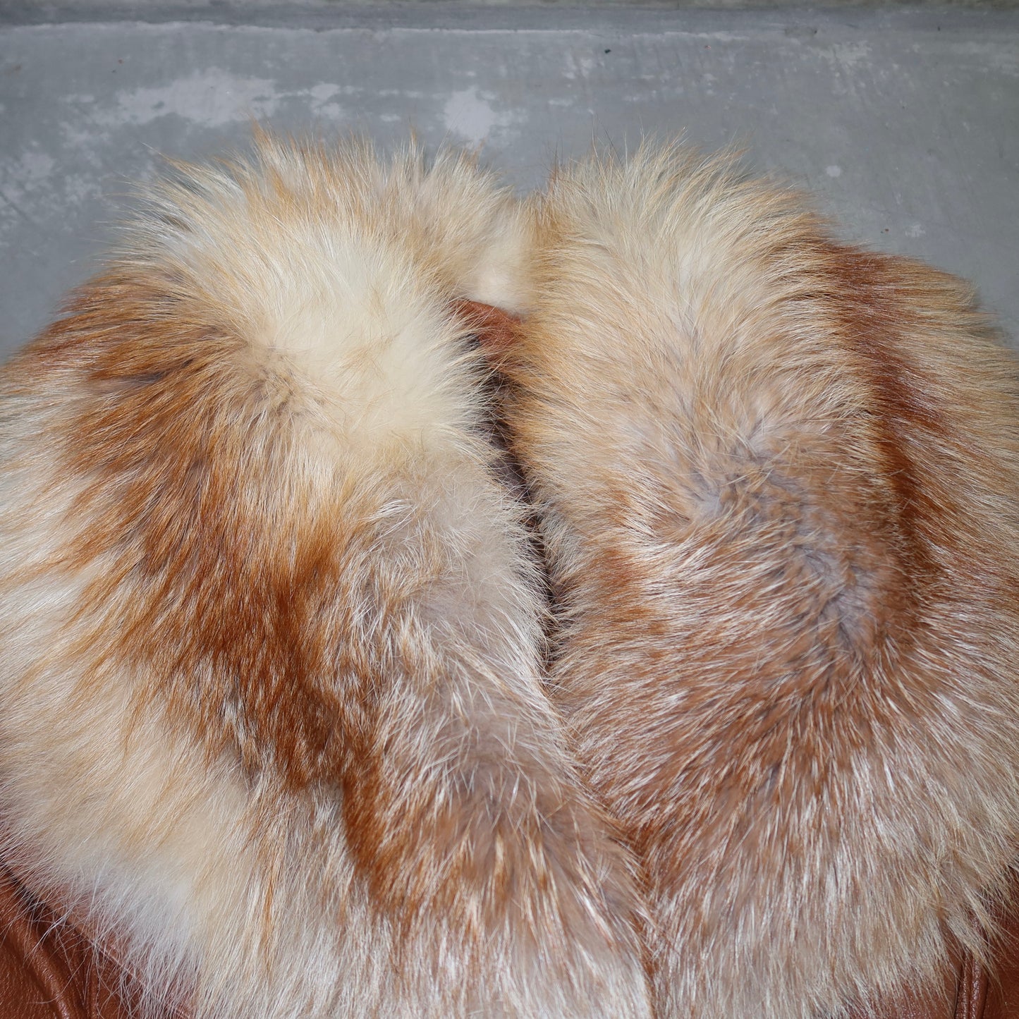 Vintage 80’s Leather and Fox Fur Jacket