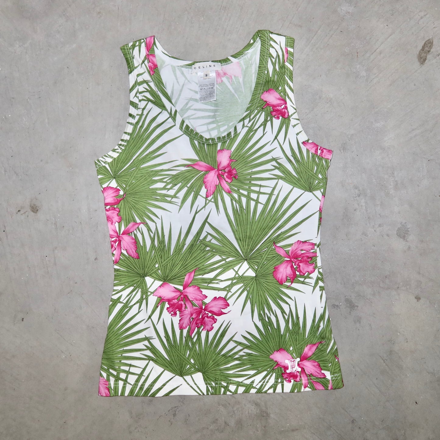 Celine SS2004 Floral Print Tank