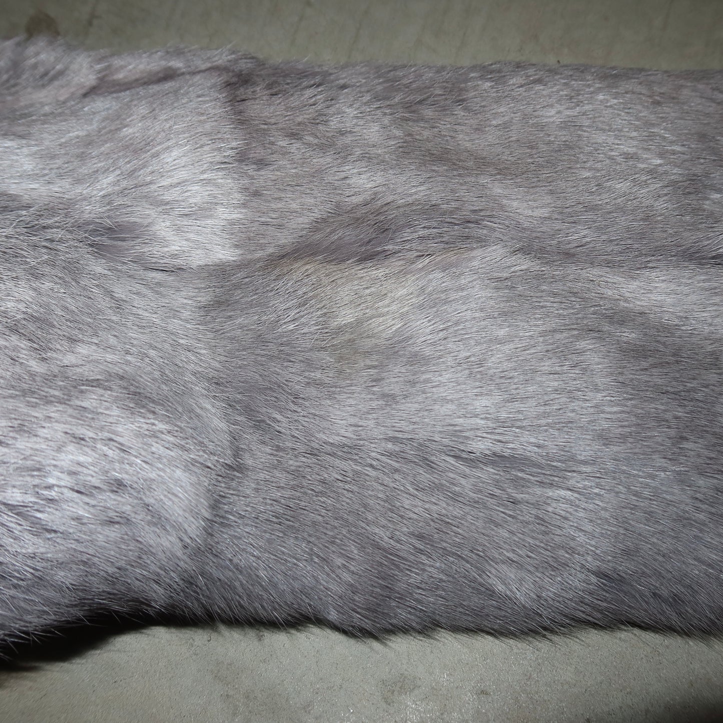 Vintage Grey Oversized Rabbit Fur Jacket