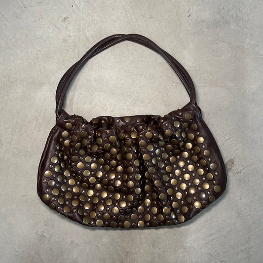Sonia Rykiel Brown Domino with Bronze Studs