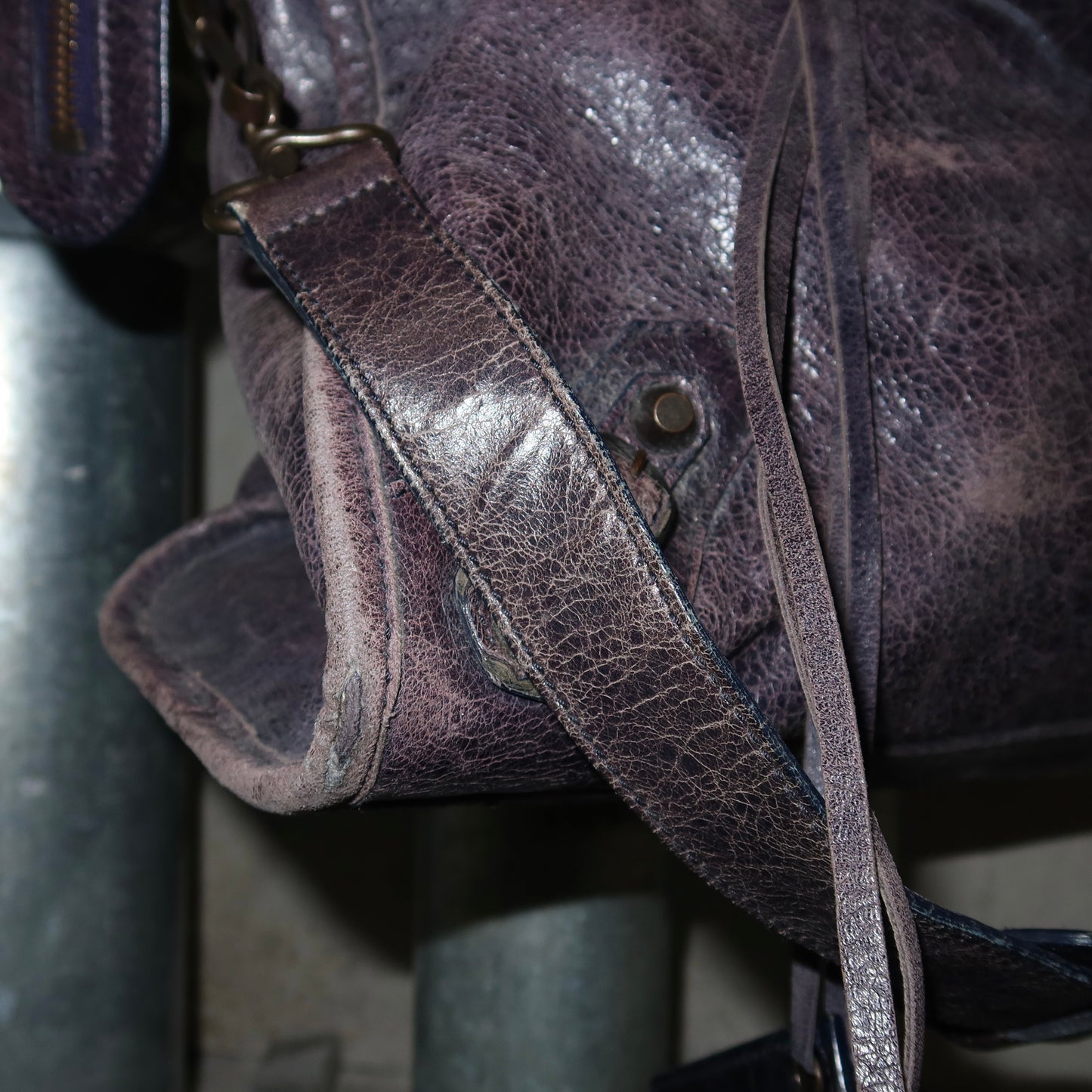 Balenciaga Dark Purple City Bag
