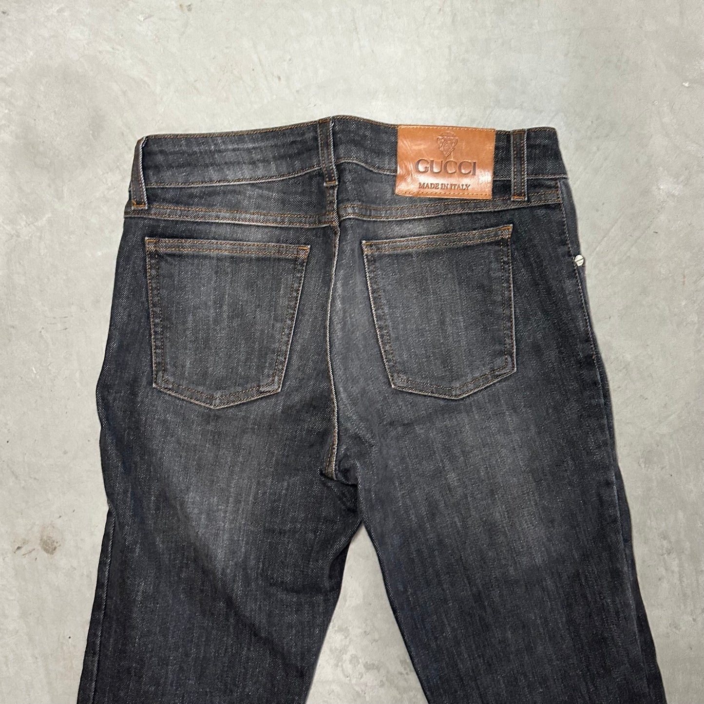 Gucci Dark Wash Flared Jeans