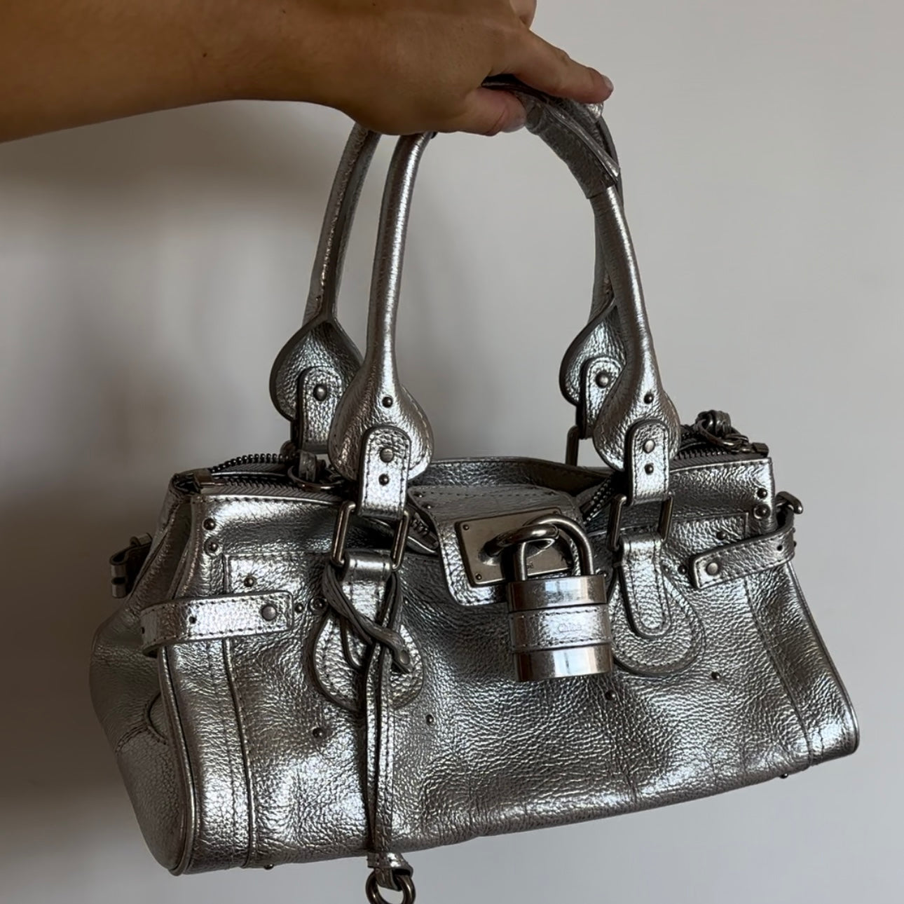 Chloé Silver Paddington Bag