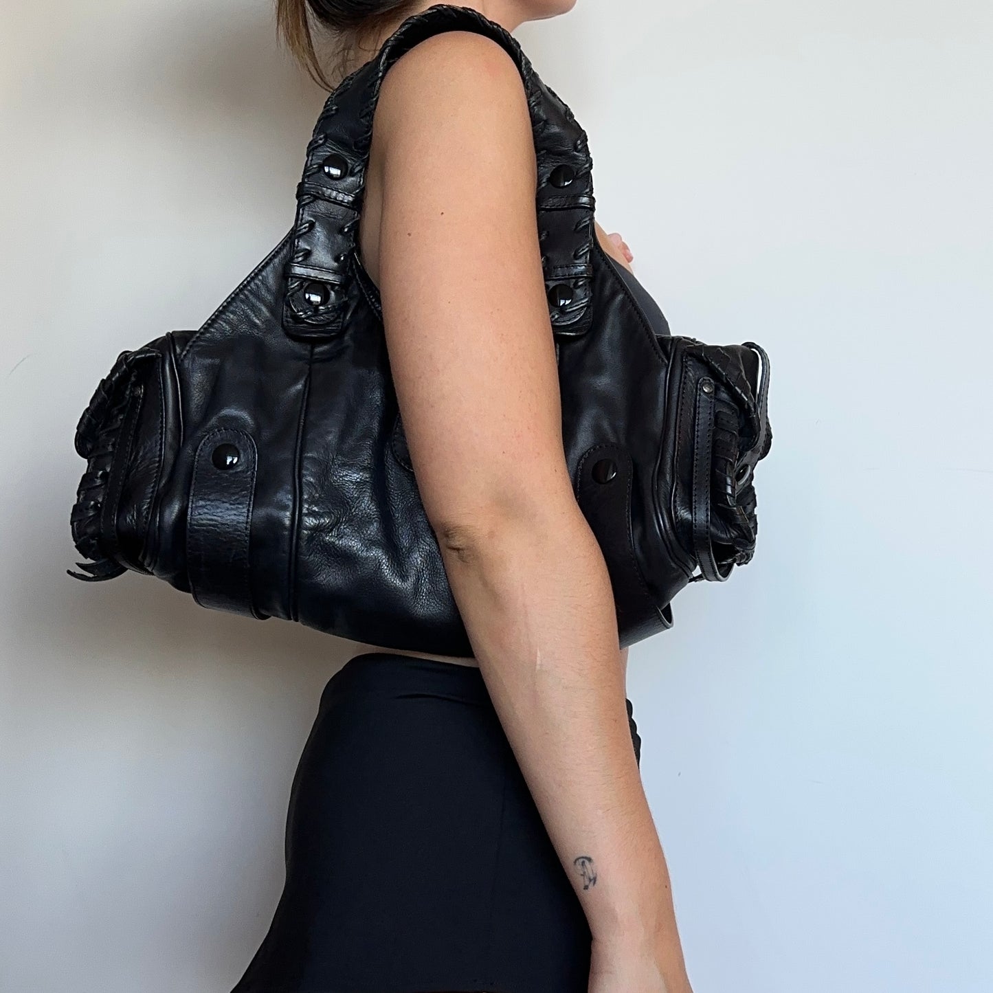 Chloé Black Leather Large Silverado