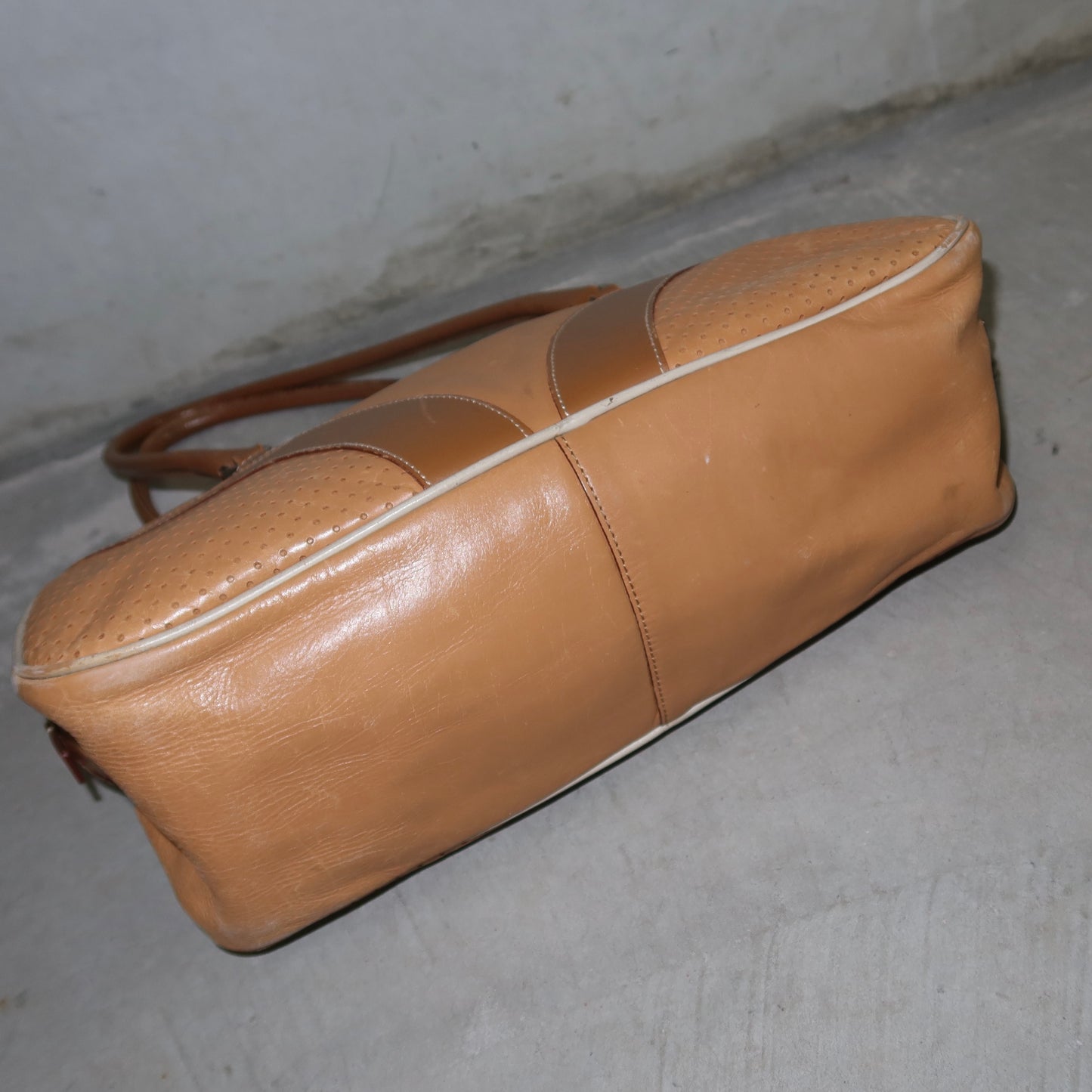 Prada Brown Leather Bowling Bag