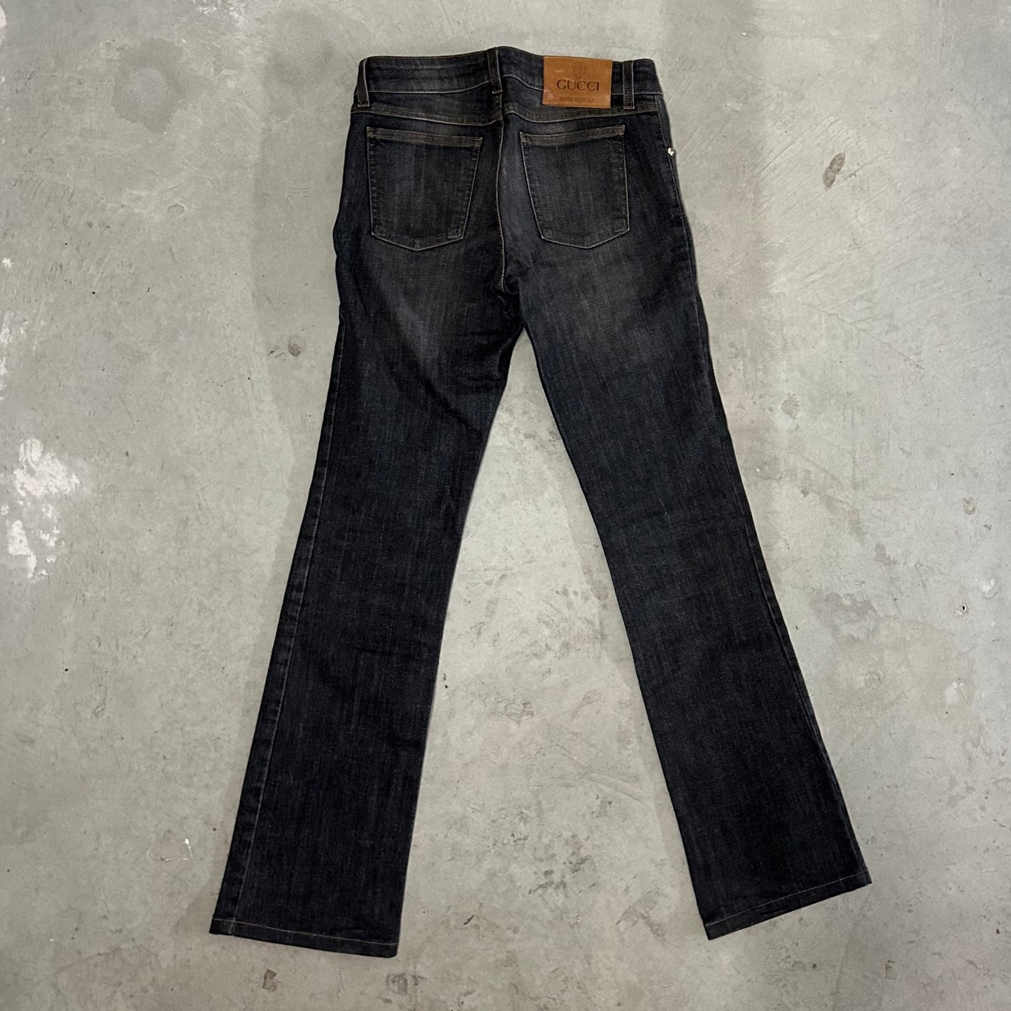 Gucci Dark Wash Flared Jeans