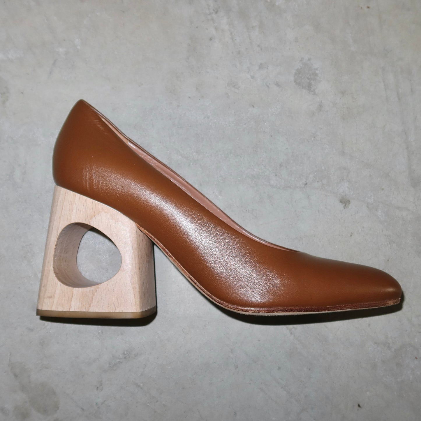 Marni Brown Leather and Woode Heels