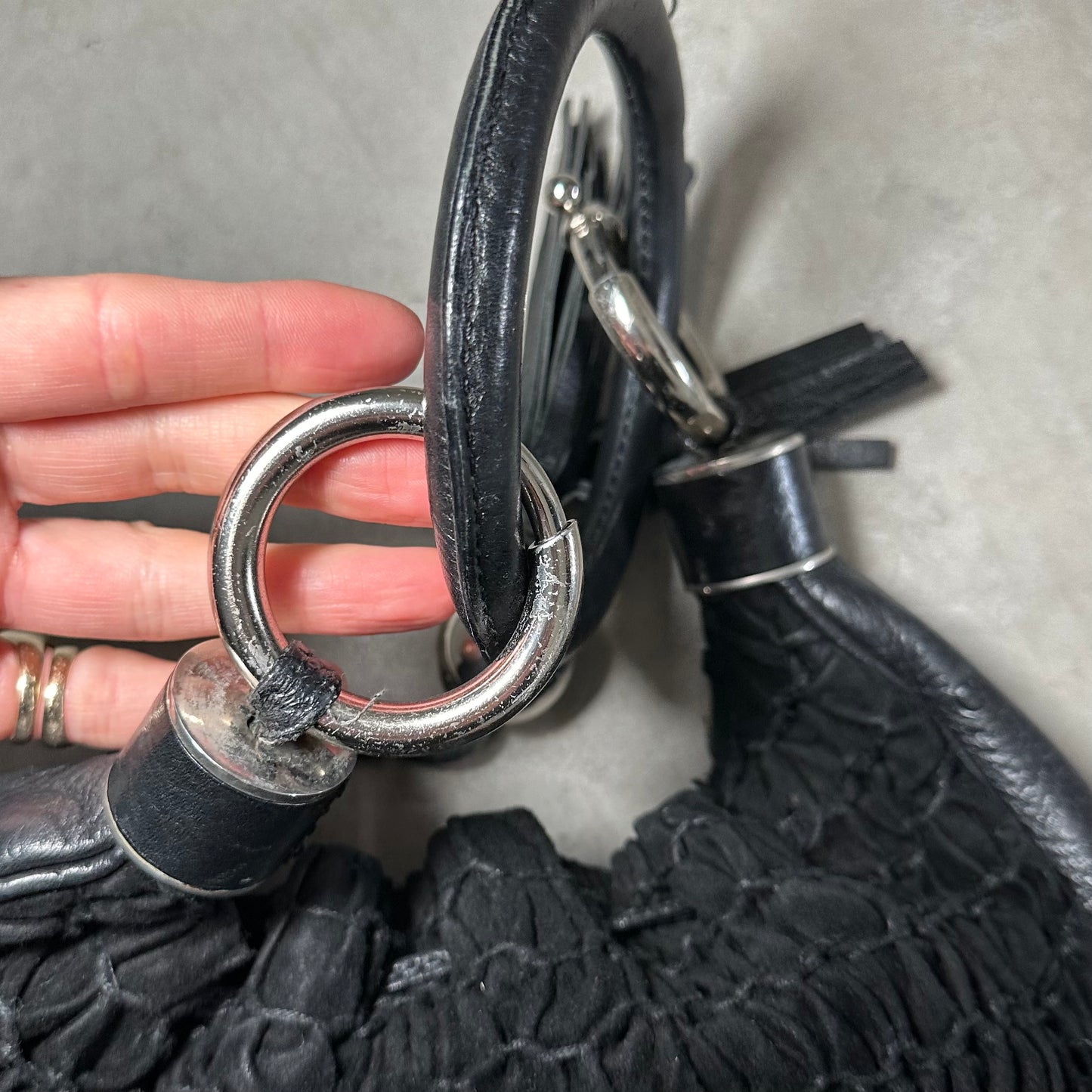 Chloé Black Suede Bracelet Bag