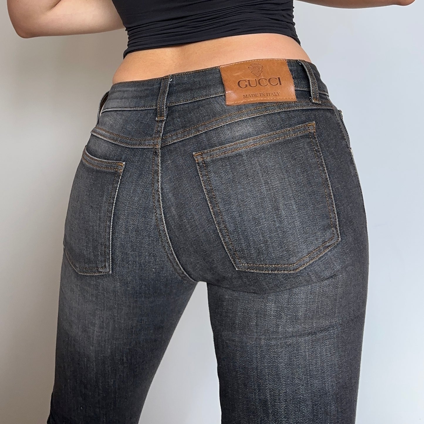 Gucci Dark Wash Flared Jeans