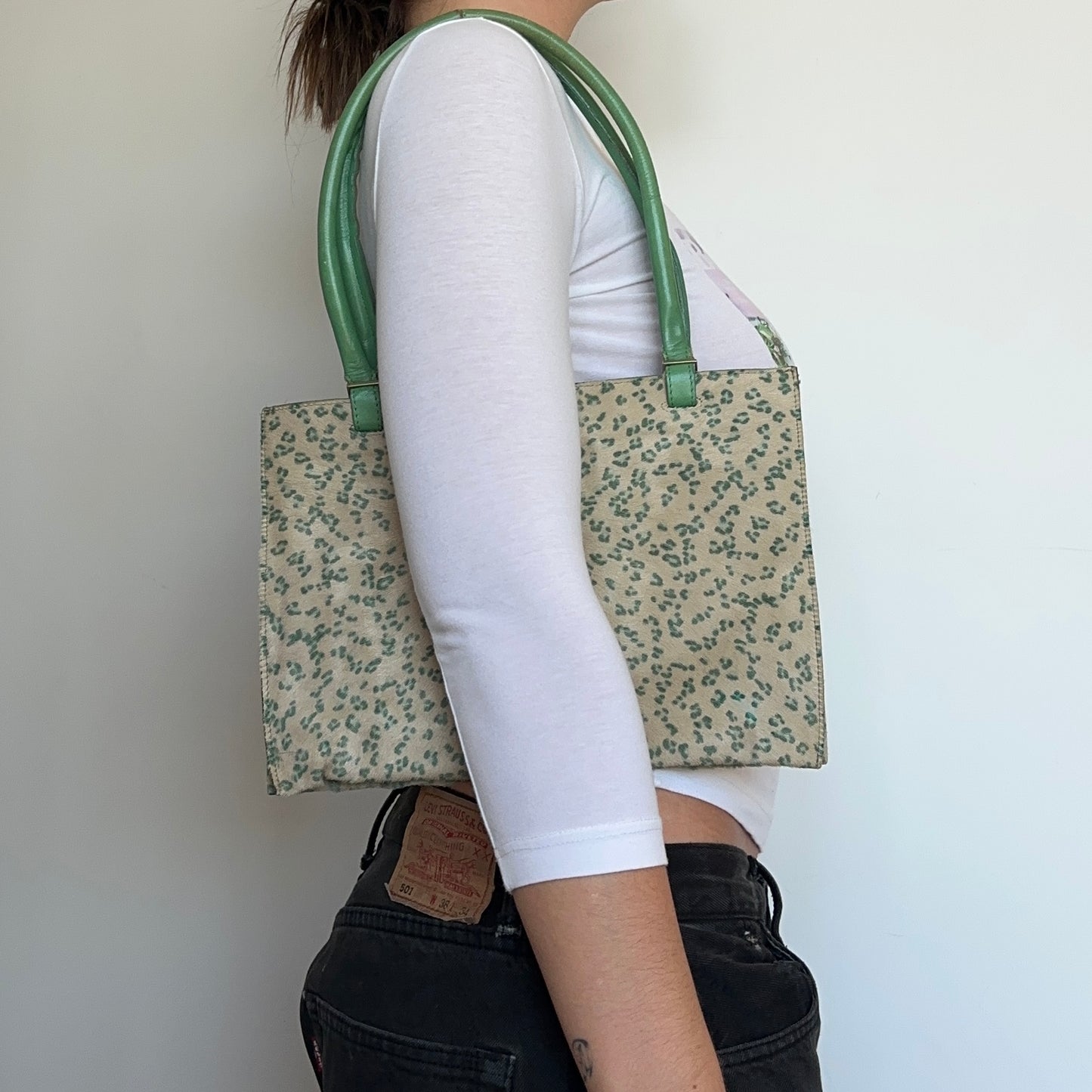 Bottega Veneta SS2000 Leopard Print Cowhide Tote