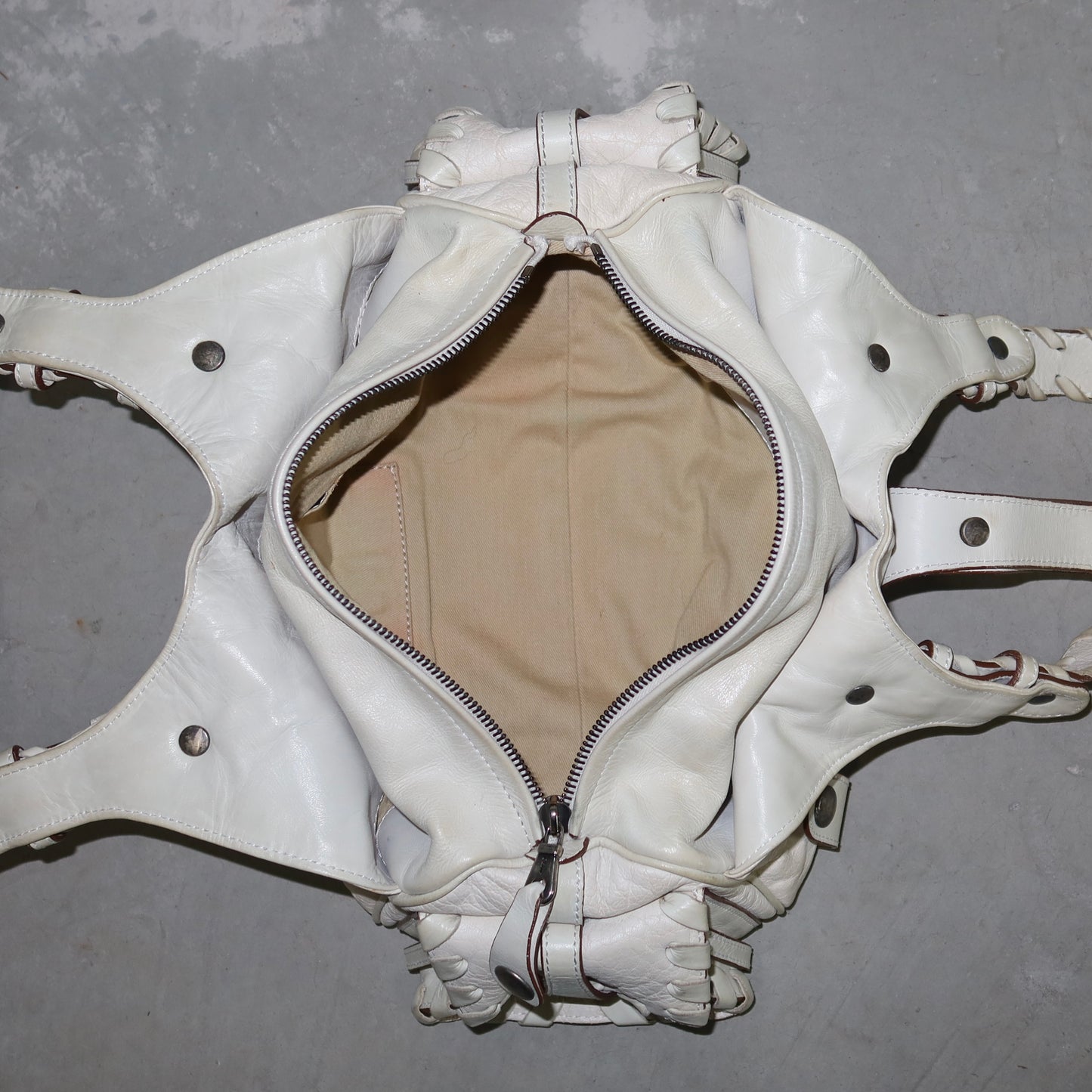 Chloé White Leather Silverado