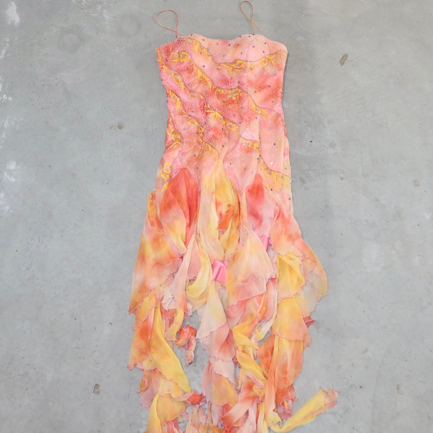 YVE London Beaded Silk Dress