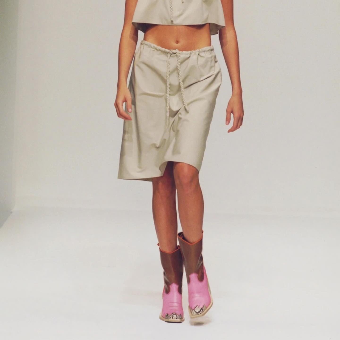 Miu Miu Rare SS1999 Pink and Python Cowboy Boots (38)
