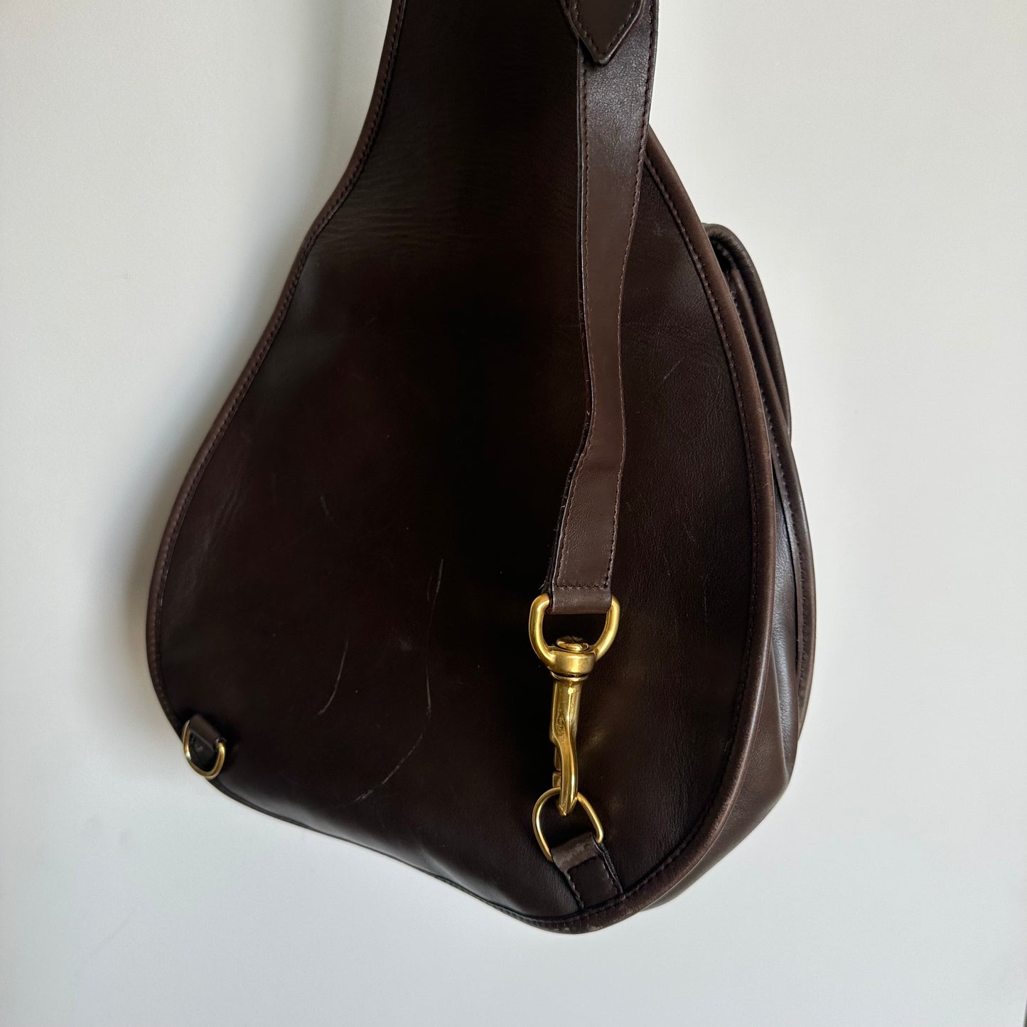 Gucci Brown Leather Horse-Bit Crossbody