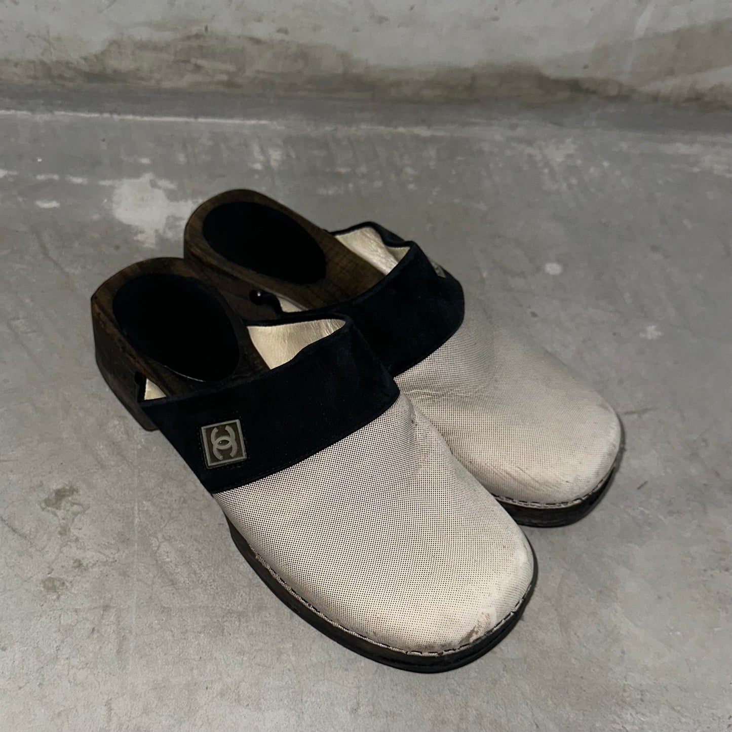 Chanel Two Tone Clogs (37)