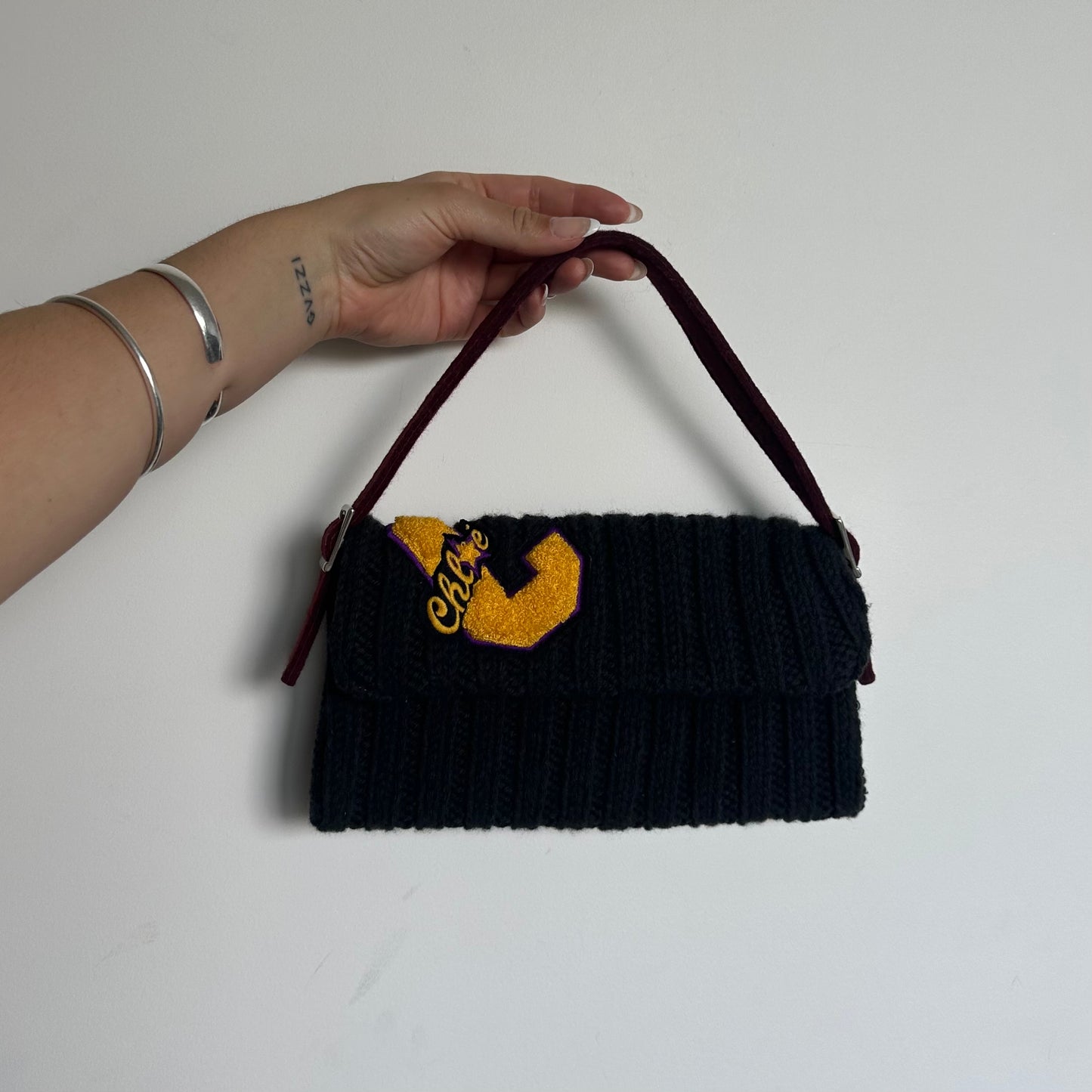 Chloe Knitted Varsity Bag