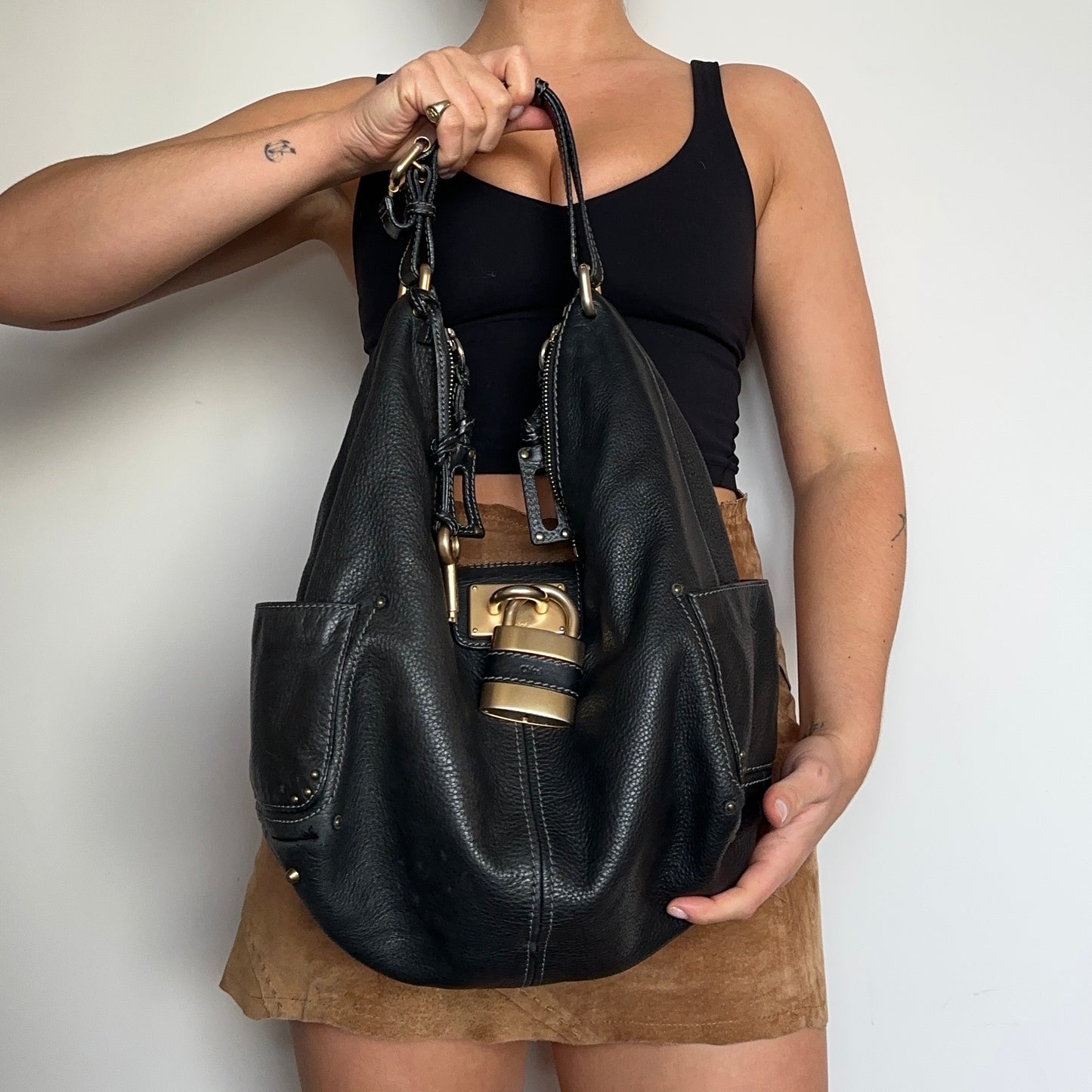 Chloé Black Crescent Paddington Bag
