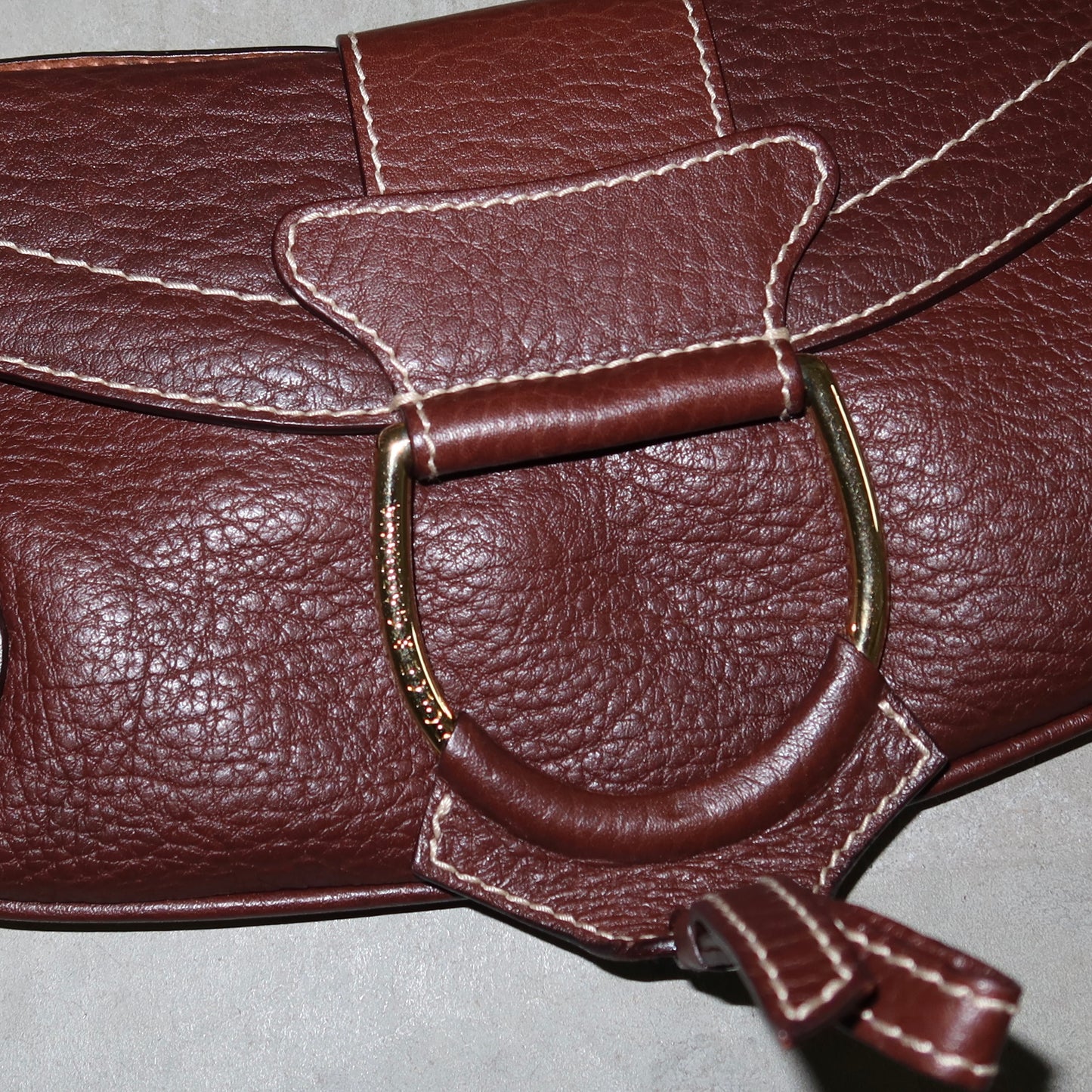 Dolce & Gabbana Brown Leather Flap Front Bag
