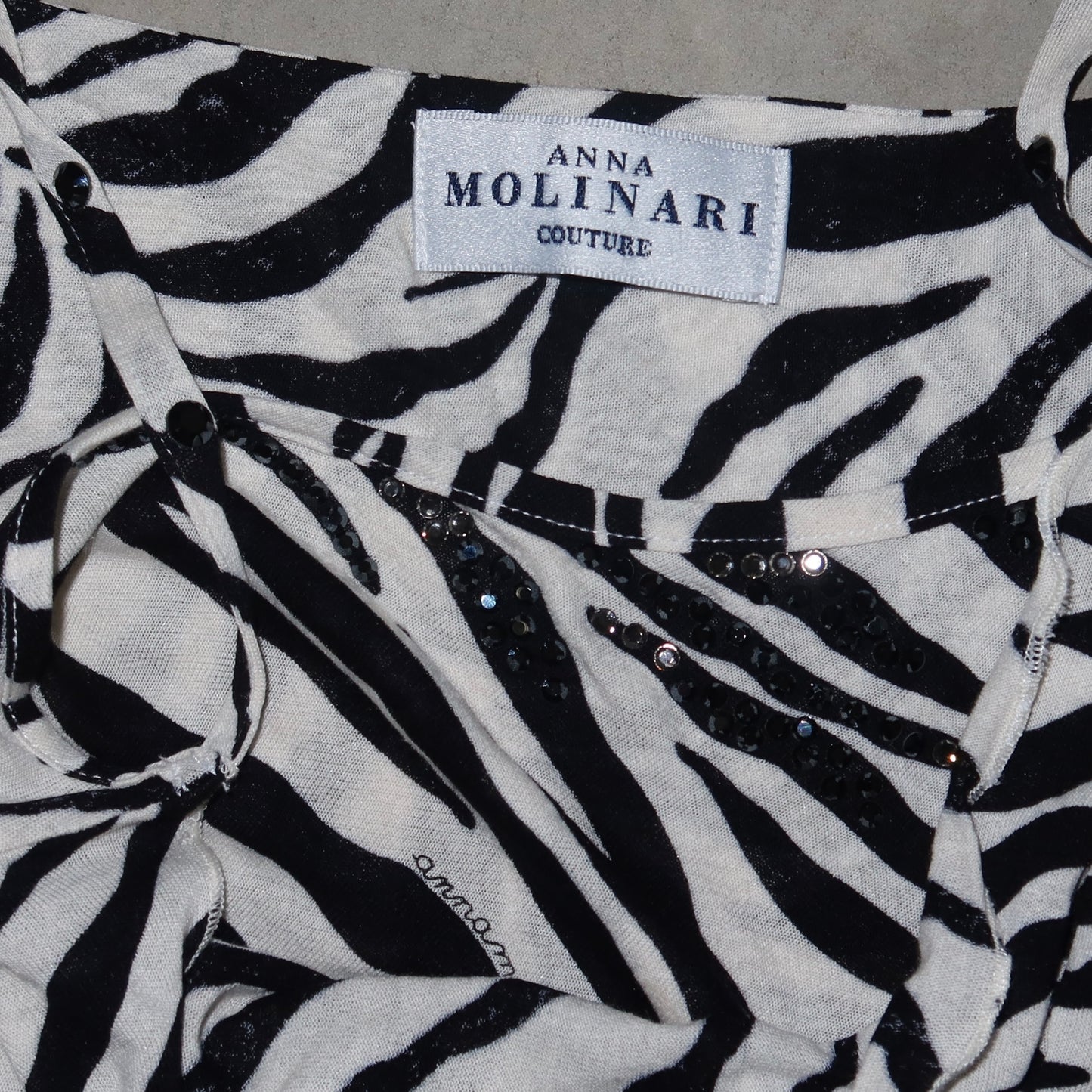 Anna Molinari Couture Zebra Top