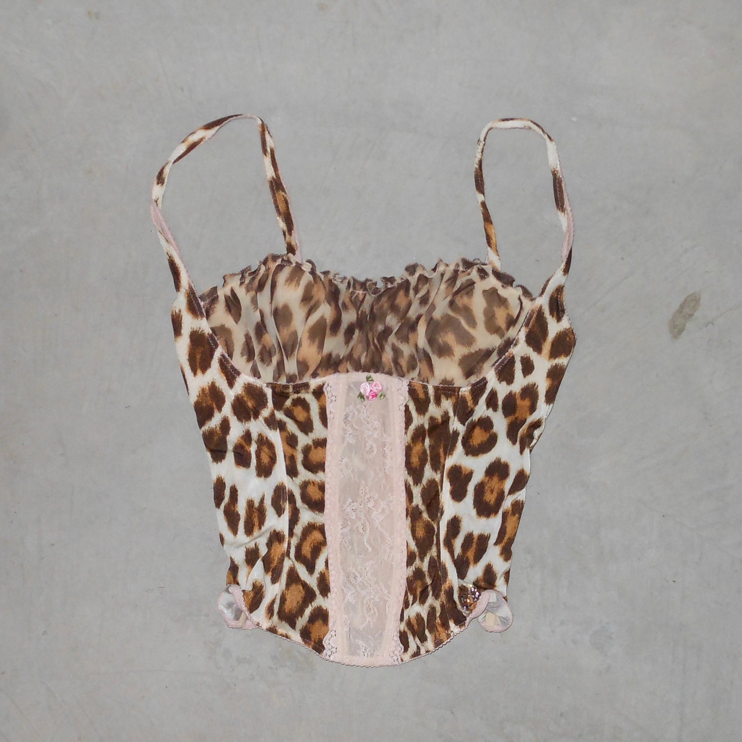 Blumarine Leopard Print Milkmaid Bustier