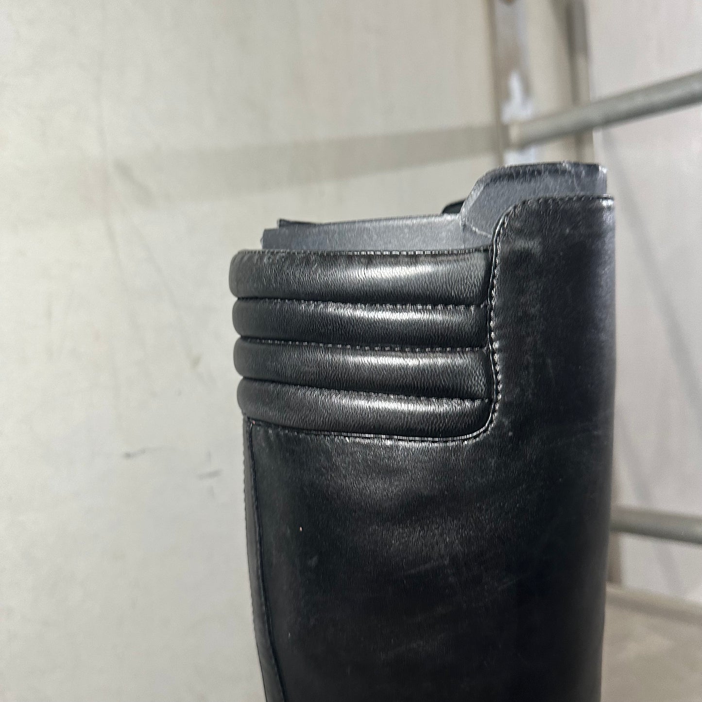 Prada Sport Padded Biker Boots with Hidden Wedge (37.5)